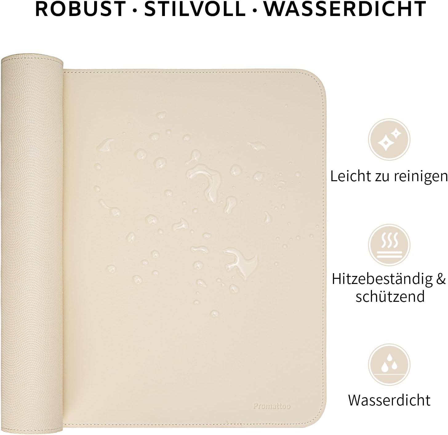 Thumbnail 3 de PROMATTOO XXL Schreibtischunterlage aus veganem Leder (rutschfest, geruchsfrei, wasserabweisend) in Geschenkverpackung