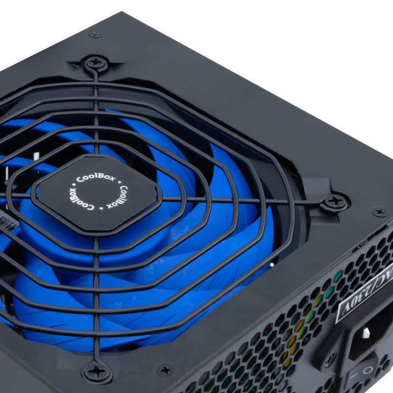 Detalle de Coolbox CoolPower 750W Bronze: eficiencia 88% y silent power para tu PC