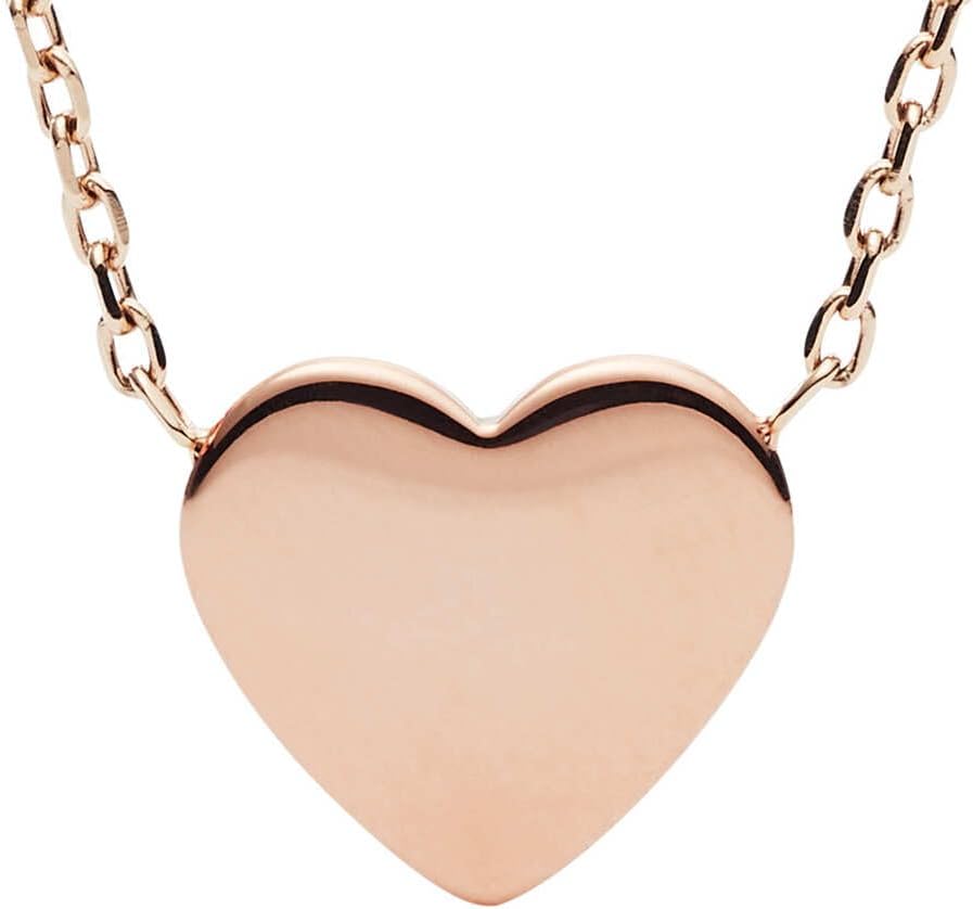 Thumbnail 2 de FOSSIL Collier femme en acier inoxydable doré rose avec pendentif cœur et fermoir mousqueton – 40,6 cm + 5,1 cm