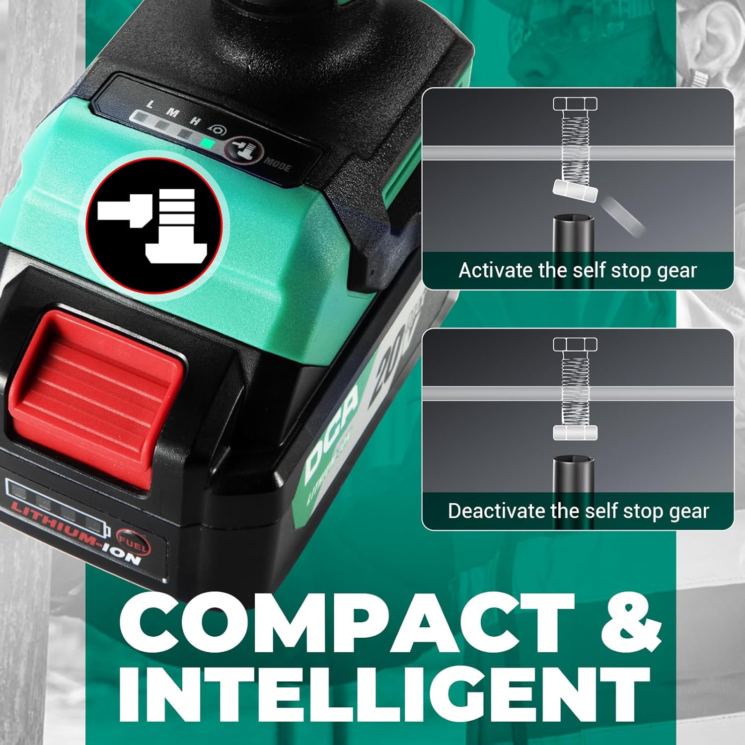Thumbnail 4 de DCA 20V Brushless Impact Wrench Cordless (ADPB520) – 682Nm max torque, 1/2in hog ring