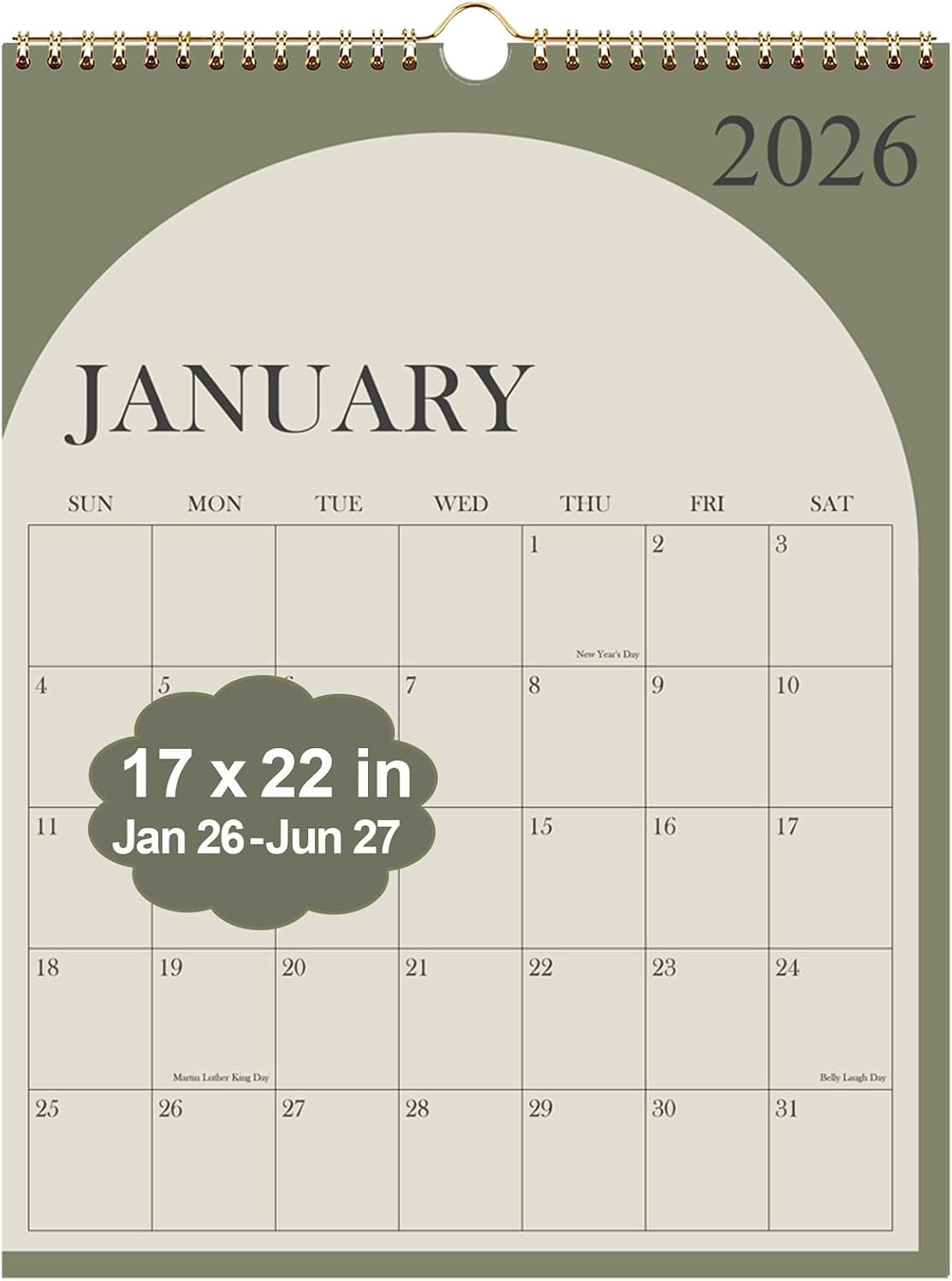 Thumbnail 5 de Calendar 2026โ2027 Wall Calendar 12" x 14.5" ๐
