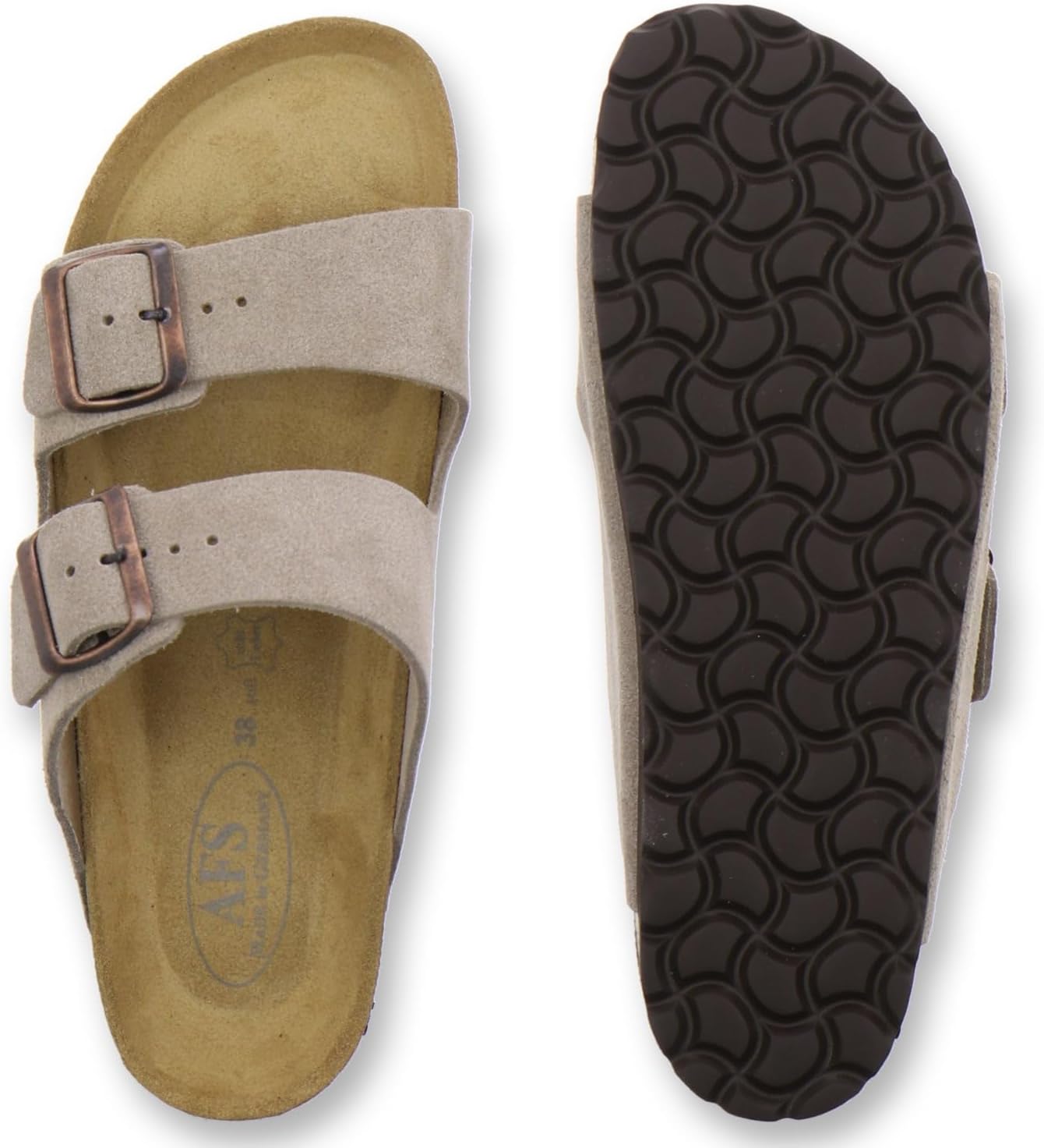 Thumbnail 3 de AFS-Schuhe 2100: modische Damen-Pantoletten aus echtem Leder mit verstellbarer Schnalle