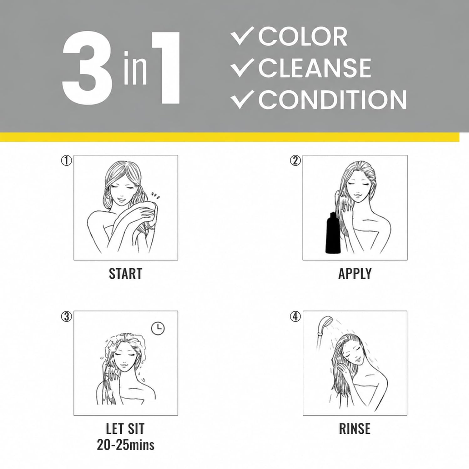 Thumbnail 5 de KINGMING 3-in-1 Black Hair Shampoo