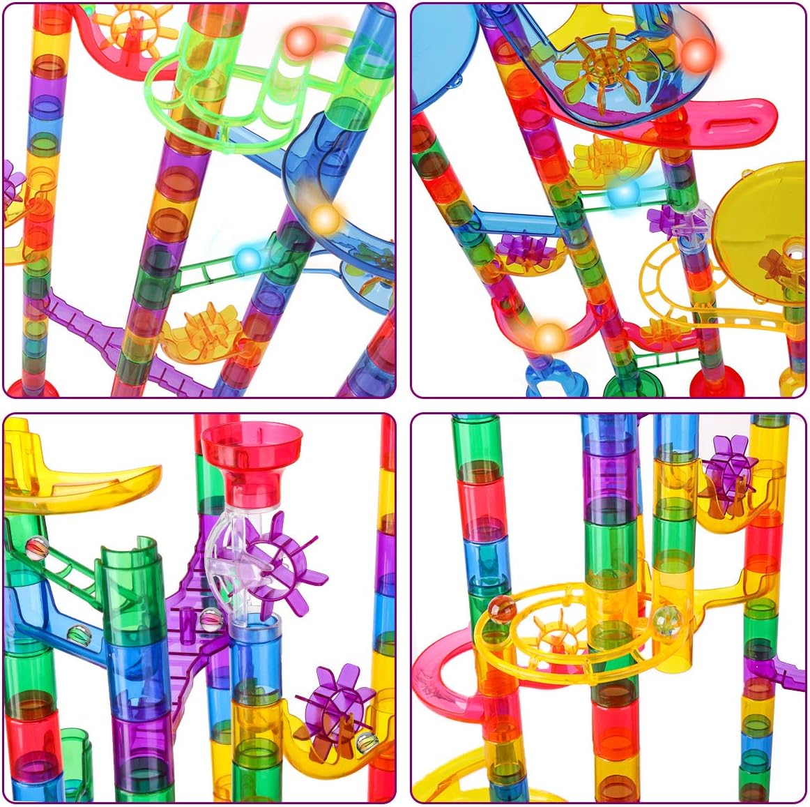 Detalle 2 de Meland Marble Run 153‑Piece Marble Track Toy 🎲