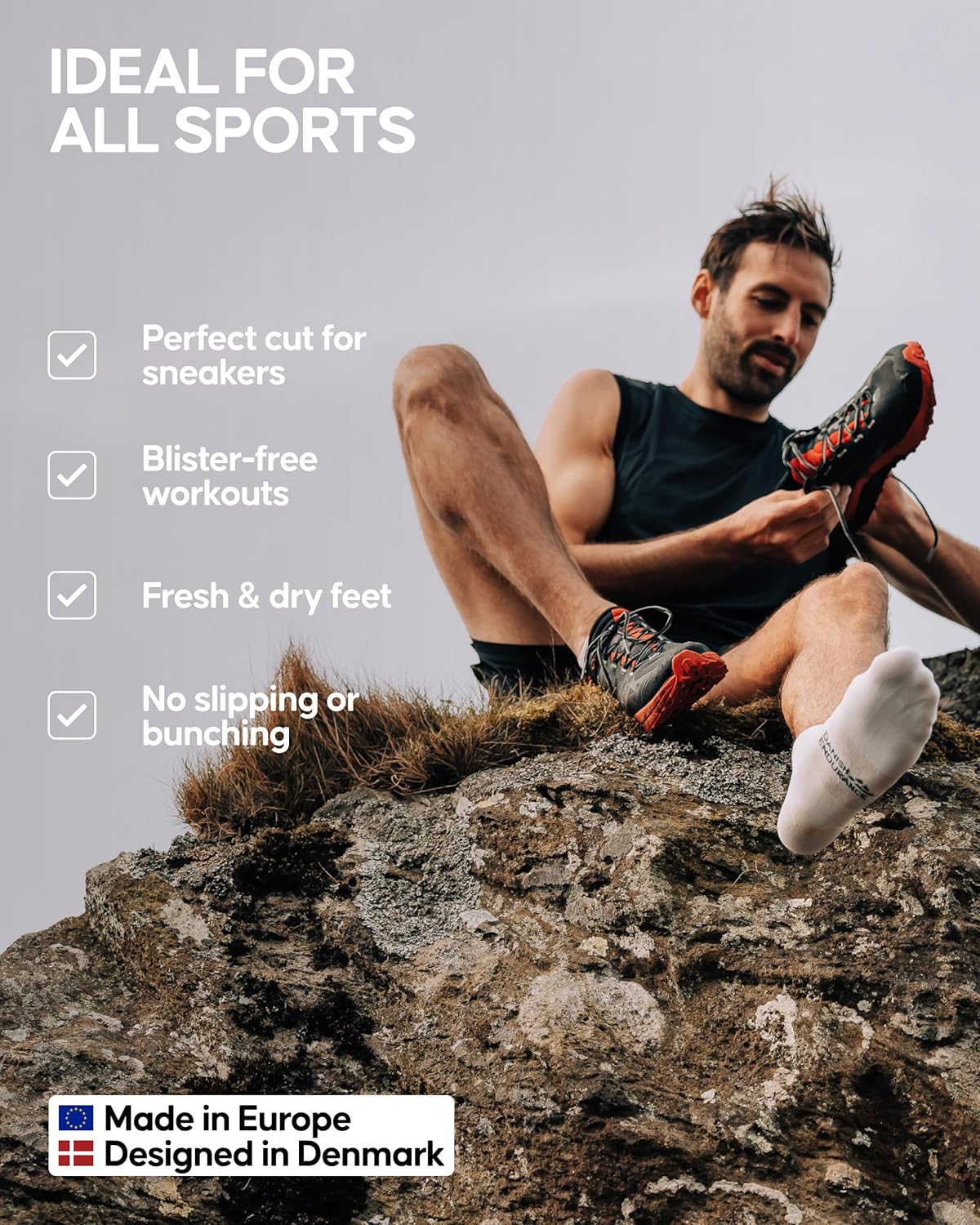 Thumbnail 2 de DANISH ENDURANCE Running Socks: Breathable, Low-Cut Trainers for Gym and Run (Unisex)