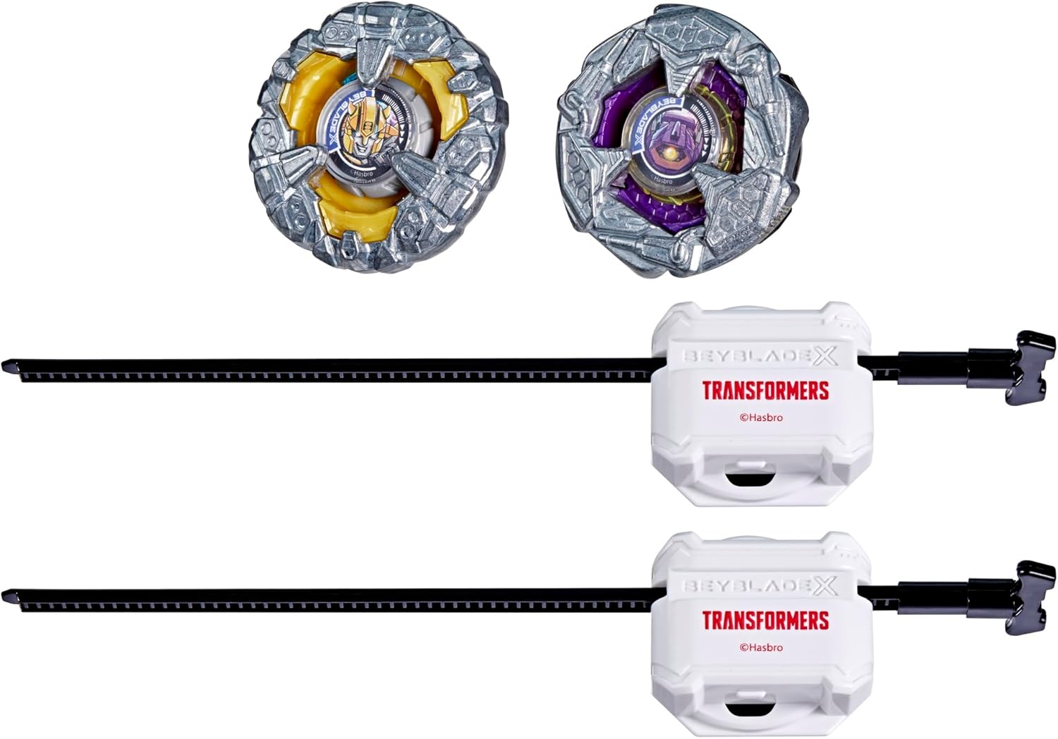Thumbnail 1 de Hasbro Beyblade X & Transformers Collab: Bumblebee 3-60GP vs. Shockwave 5-80O (2 Kreisel-Set)