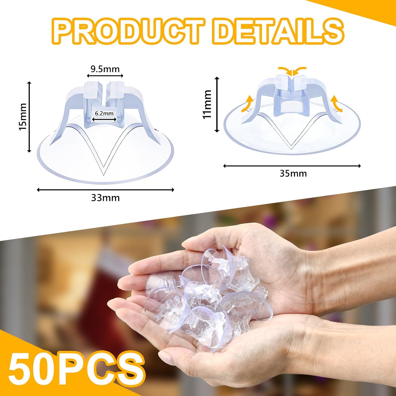 Detalle 2 de Gcstnn Suction Hooks 50 pack 🎄