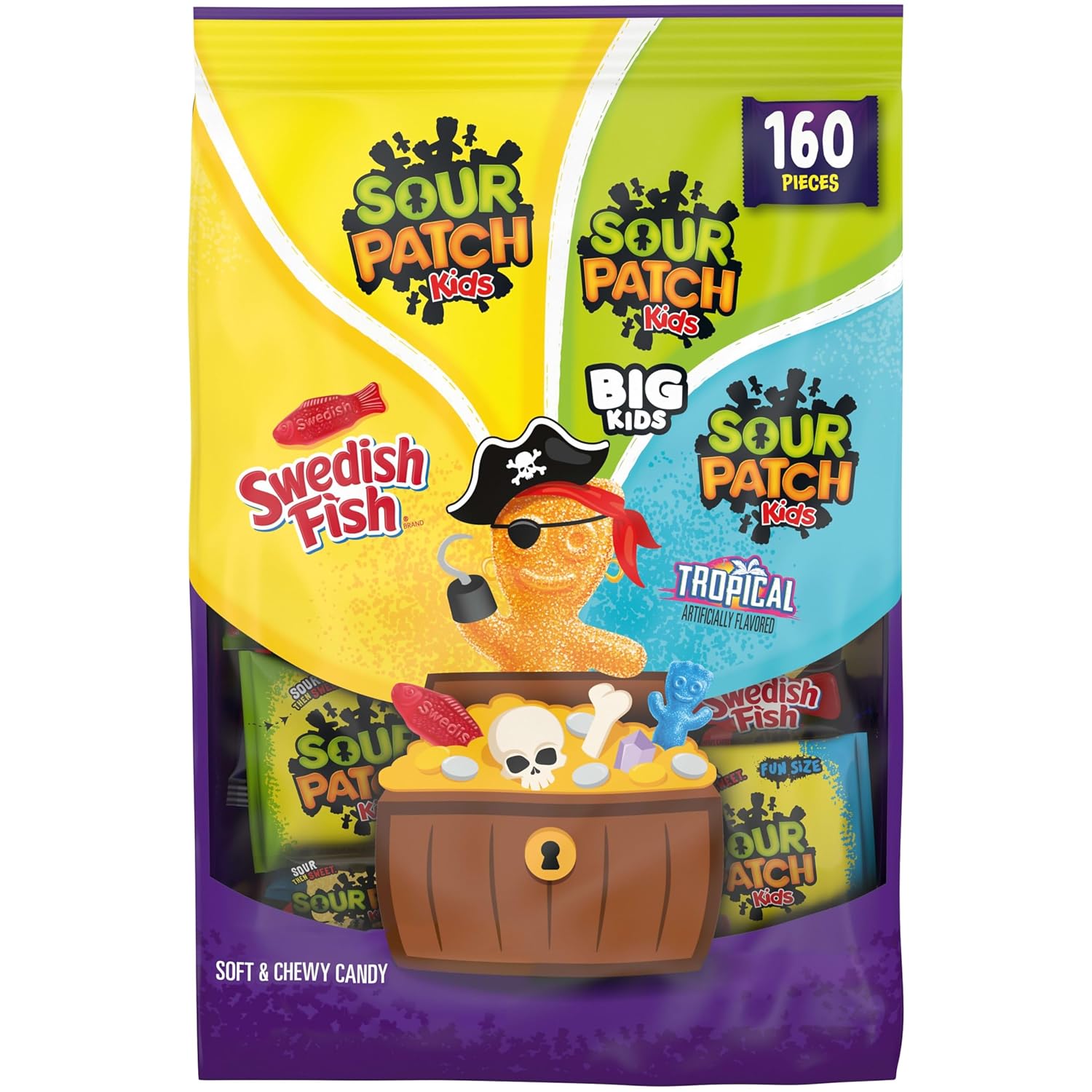 Detalle de SOUR PATCH KIDS & SWEDISH FISH 160-Count Gummy Candy Variety Pack