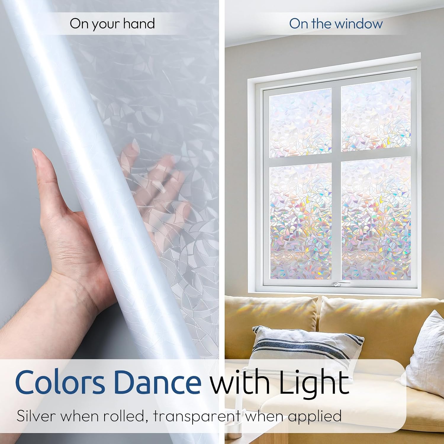 Detalle 2 de rabbitgoo Rainbow Window Film 44.5x200cm