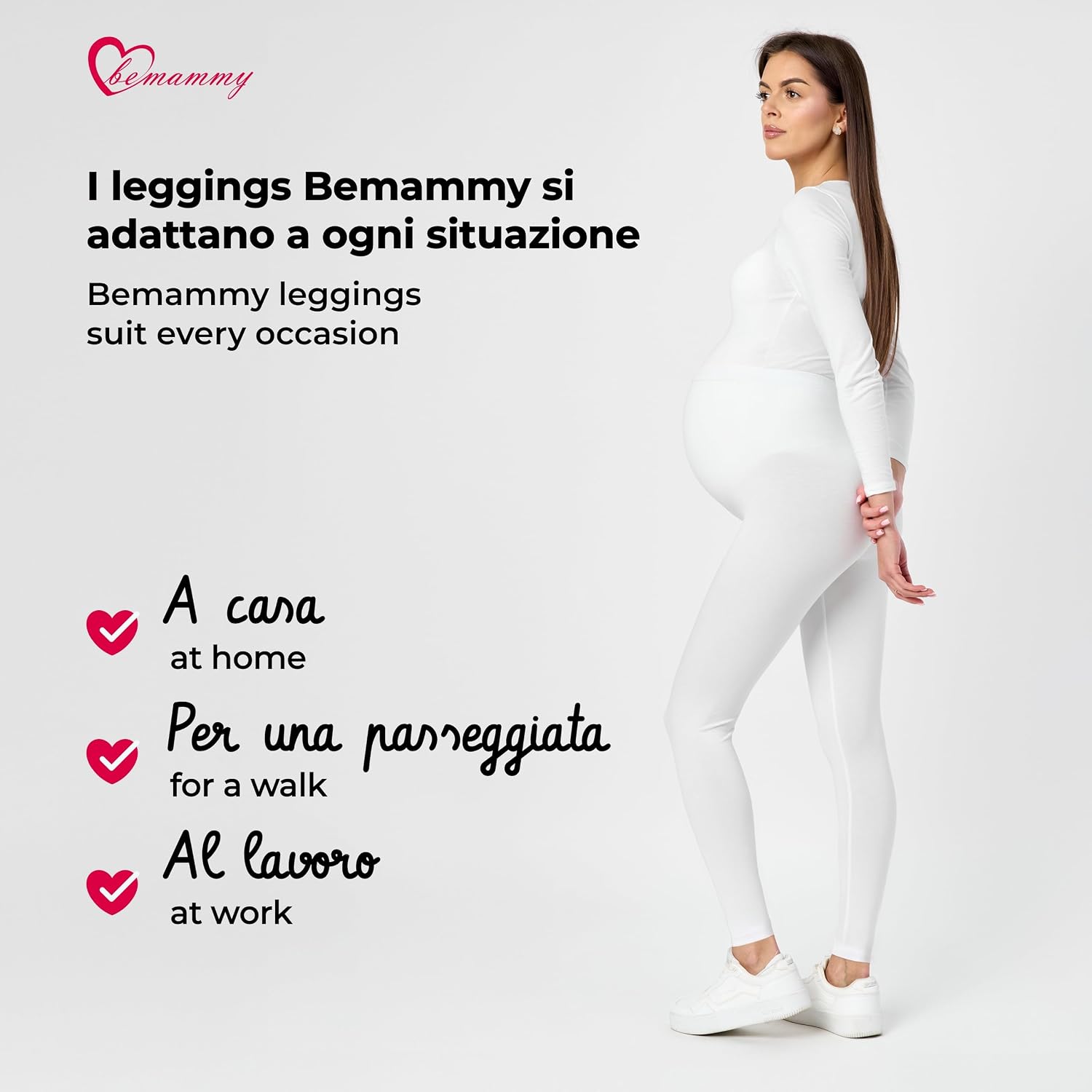 Detalle 1 de Leggings premaman lunghi BE20-230