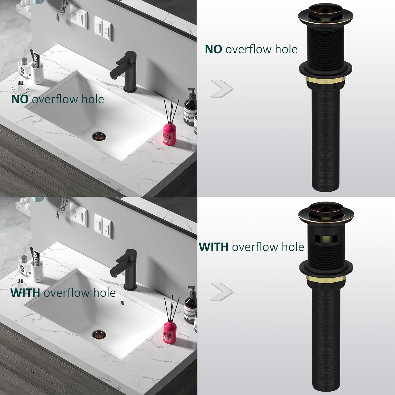 Detalle 1 de Georkios Bathroom Sink Drain, Brass
