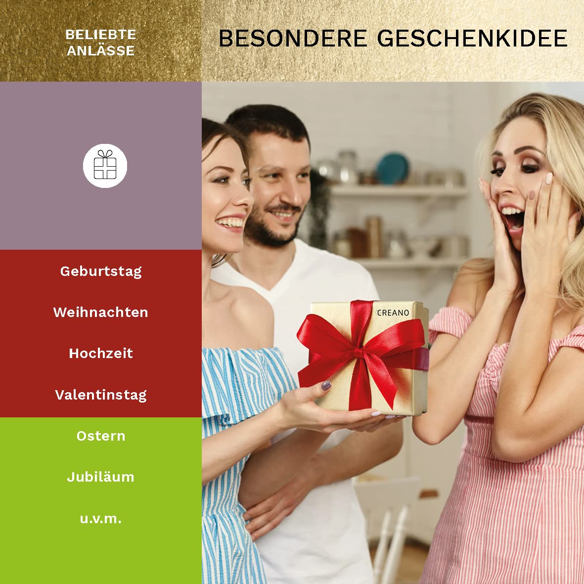 Thumbnail 5 de Creano Teeblumen Geschenkset Teekiste Holz 12 Blüten