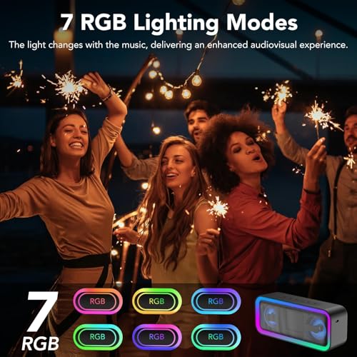 Thumbnail 6 de Altavoz Bluetooth portátil IKT 40W con Bluetooth 5.4, TWS y luz RGB IPX7
