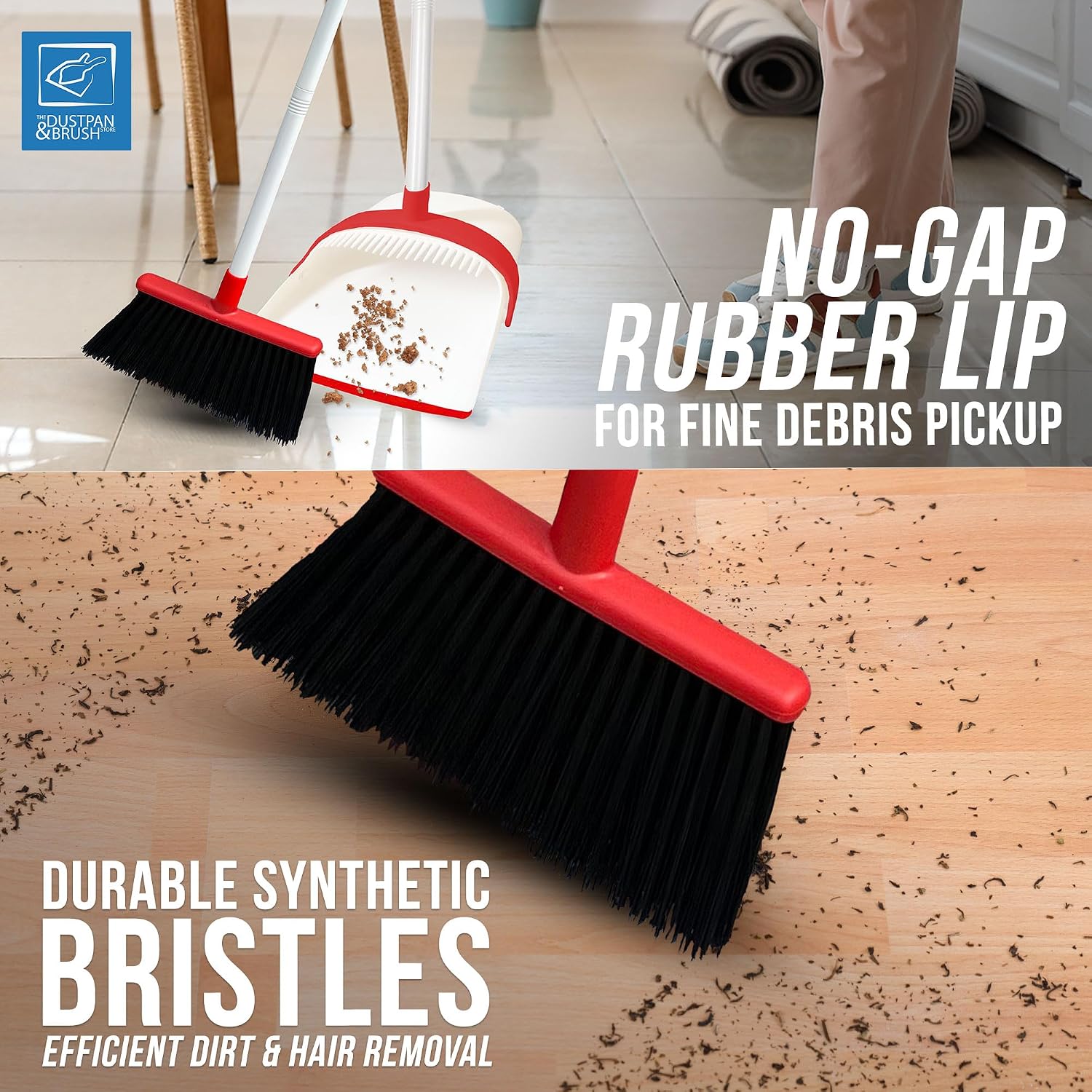 Detalle de Long Handled Dustpan and Brush Set — Tall 1.0m 🧹