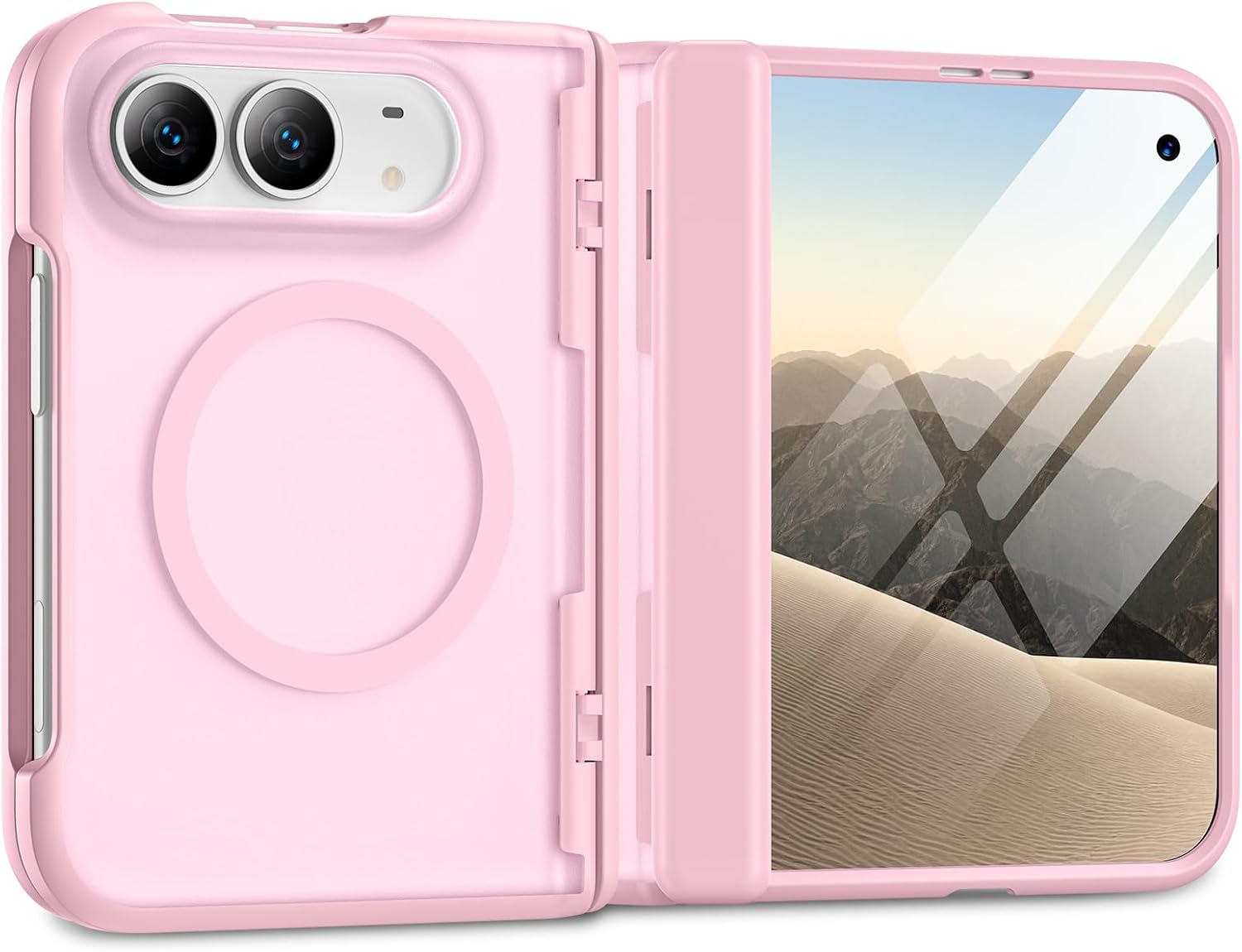 Detalle de Caka iPhone Duo (2026) Magnetic Case with Hinge Protection and 9H Glass
