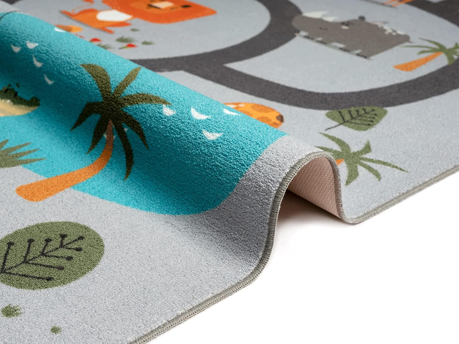 Detalle 2 de the carpet Happy Life - Alfombra Infantil Lavable con Diseño 🐾