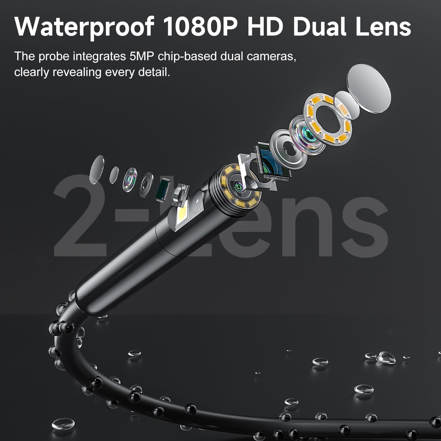 Detalle de Endoscope numérique HD Industriel 1080p Double Objectif