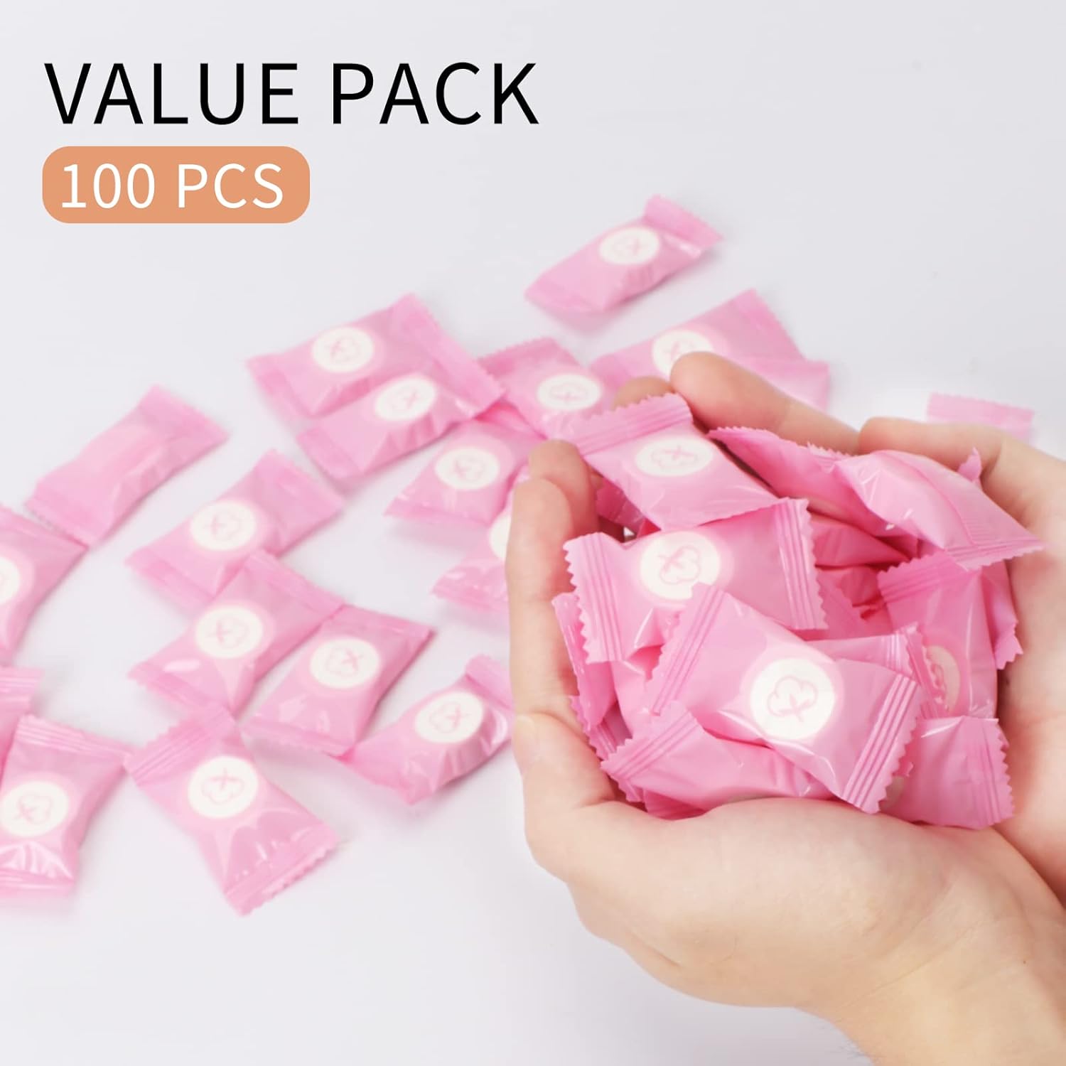 Thumbnail 3 de Classycoo Compressed Towel (100 PCS) Mini Disposable Face Towels for Travel, Camping, Hiking, Sport & Home Use (Pink)