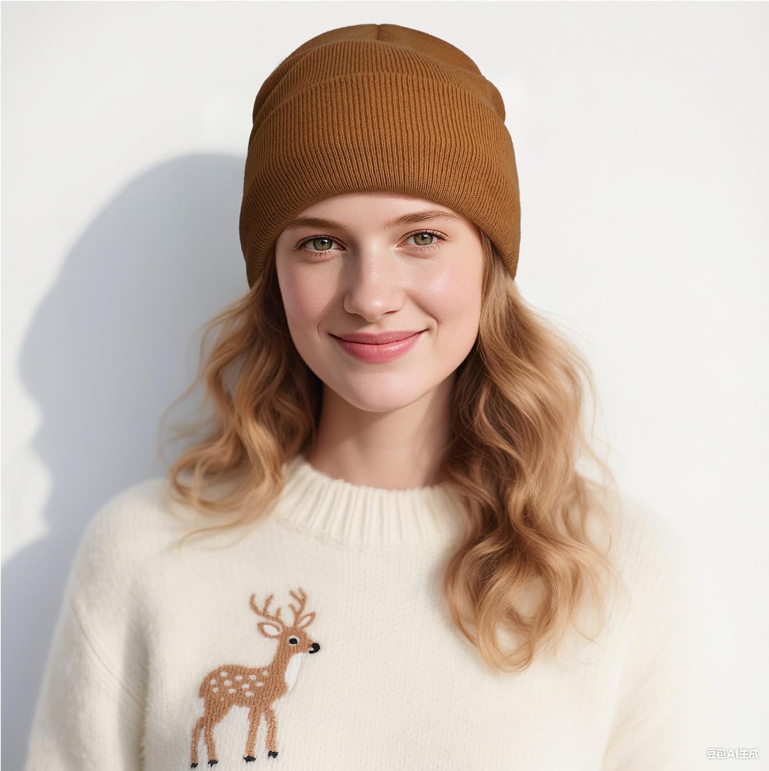 Thumbnail 1 de DRESHOW Warm Knit Beanie for Women and Men: a cosy, fleece-lined option for cold weather