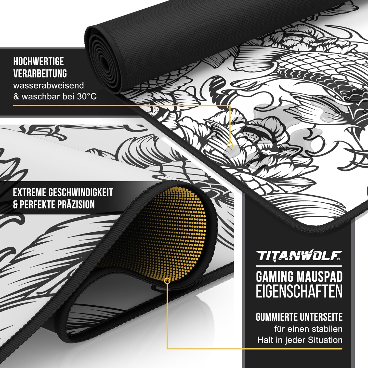 Detalle de Titanwolf XXXL Mauspad 1200x600 mm