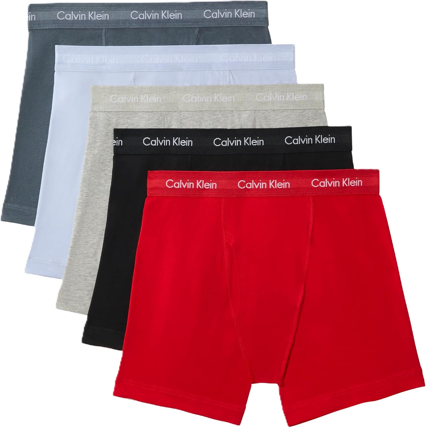 Detalle de Calvin Klein Men's Cotton Stretch 5-Pack Boxer Briefs – Black, Medium