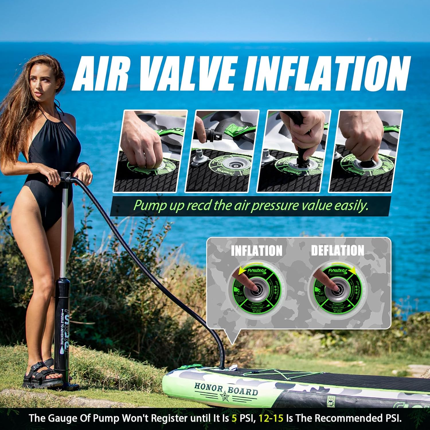 Thumbnail 3 de FunWater Inflatable Stand Up Paddle Board with Premium Accessories (11'6'' / 11' / 10'6'')