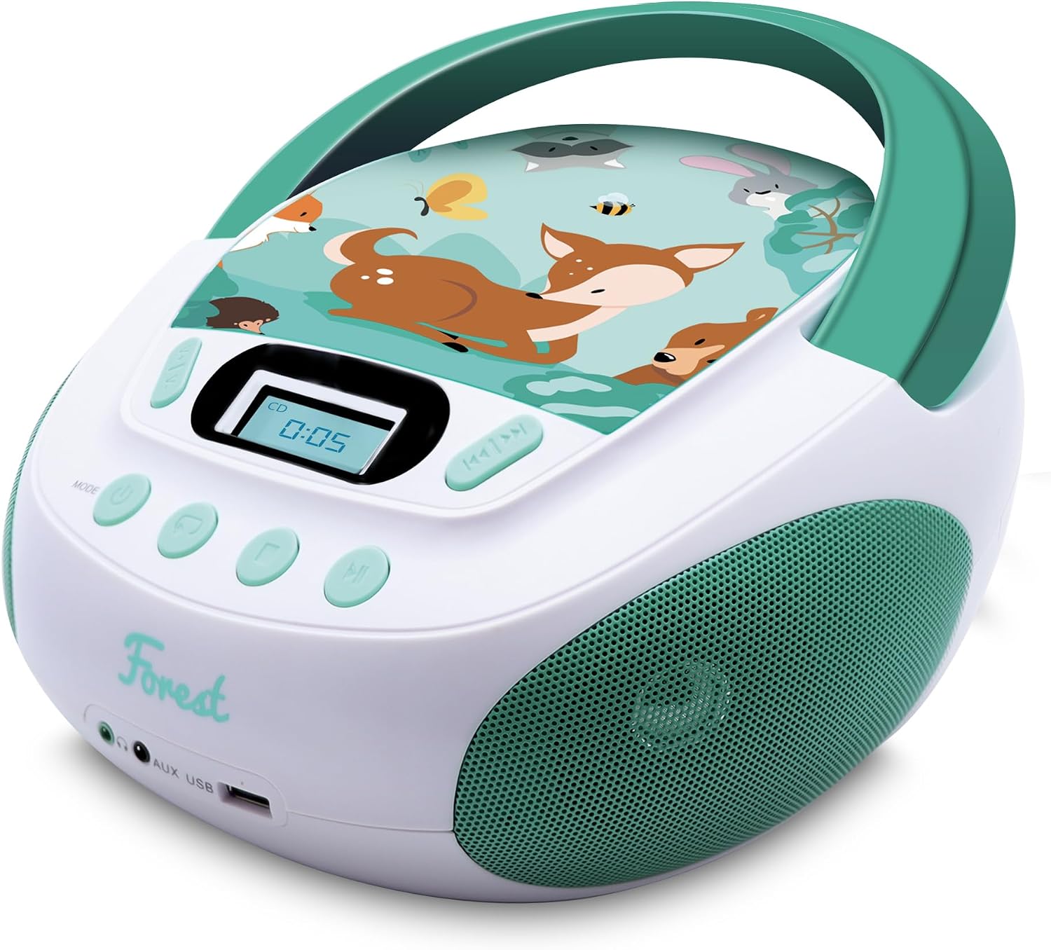 Detalle de Metronic 477147 Forest – odtwarzacz CD/MP3 dla dzieci z USB i AUX