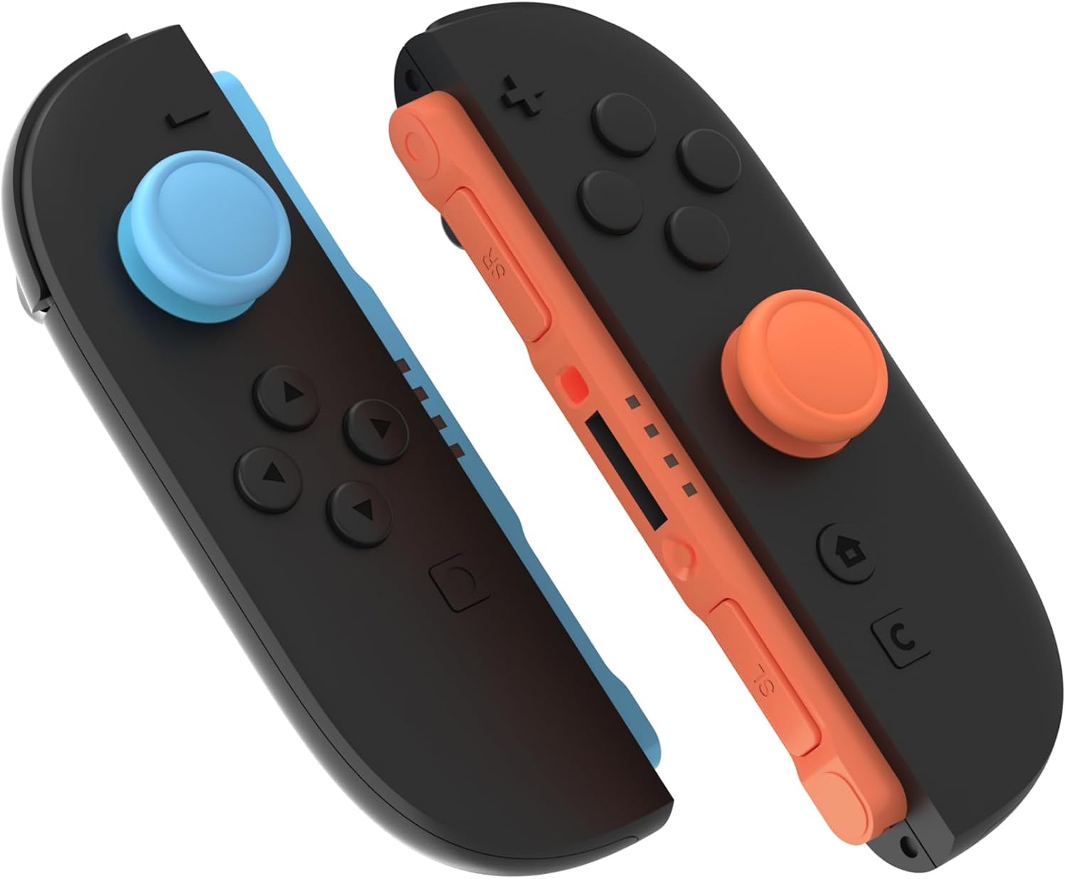 Thumbnail 6 de PlayVital Thumb Grips for Nintendo Switch 2 – 4-Pack Silicone Joystick Caps (Blue & Orange)