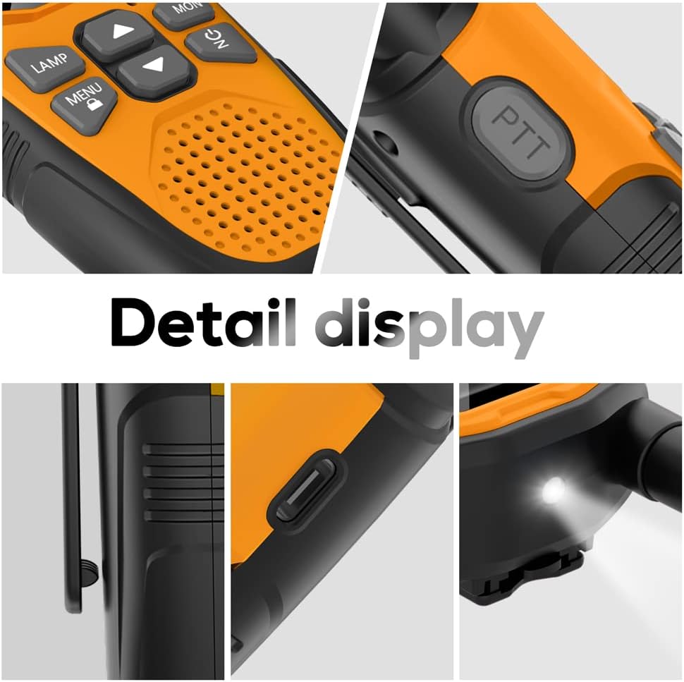 Thumbnail 3 de NXGKET Long Range Walkie Talkies for Adults & Kids (4-Pack) with Rechargeable Li-ion, VOX and LED Flashlight