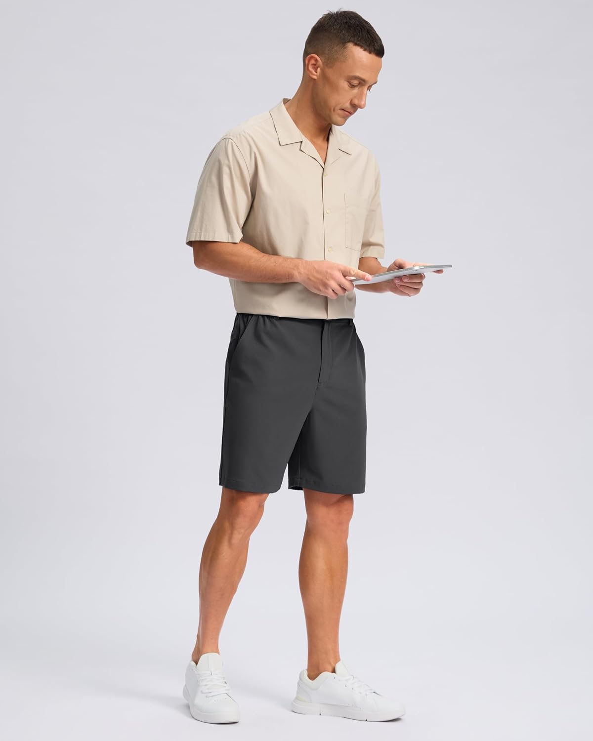 Detalle 2 de Pudolla Men’s Casual Shorts (7"/9") Lightweight Golf Shorts with 3 Pockets