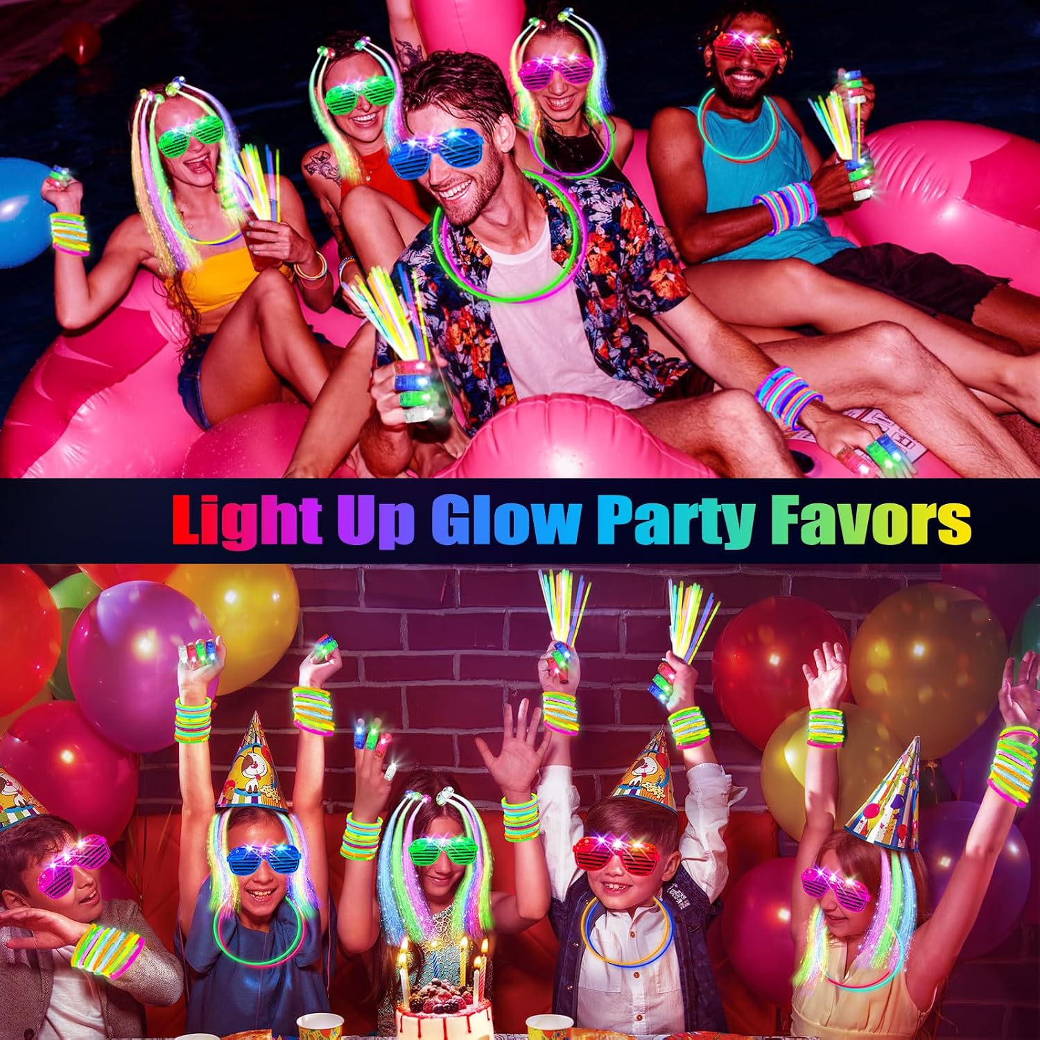 Detalle de SHQDD Glow Party Supplies 158 PCS