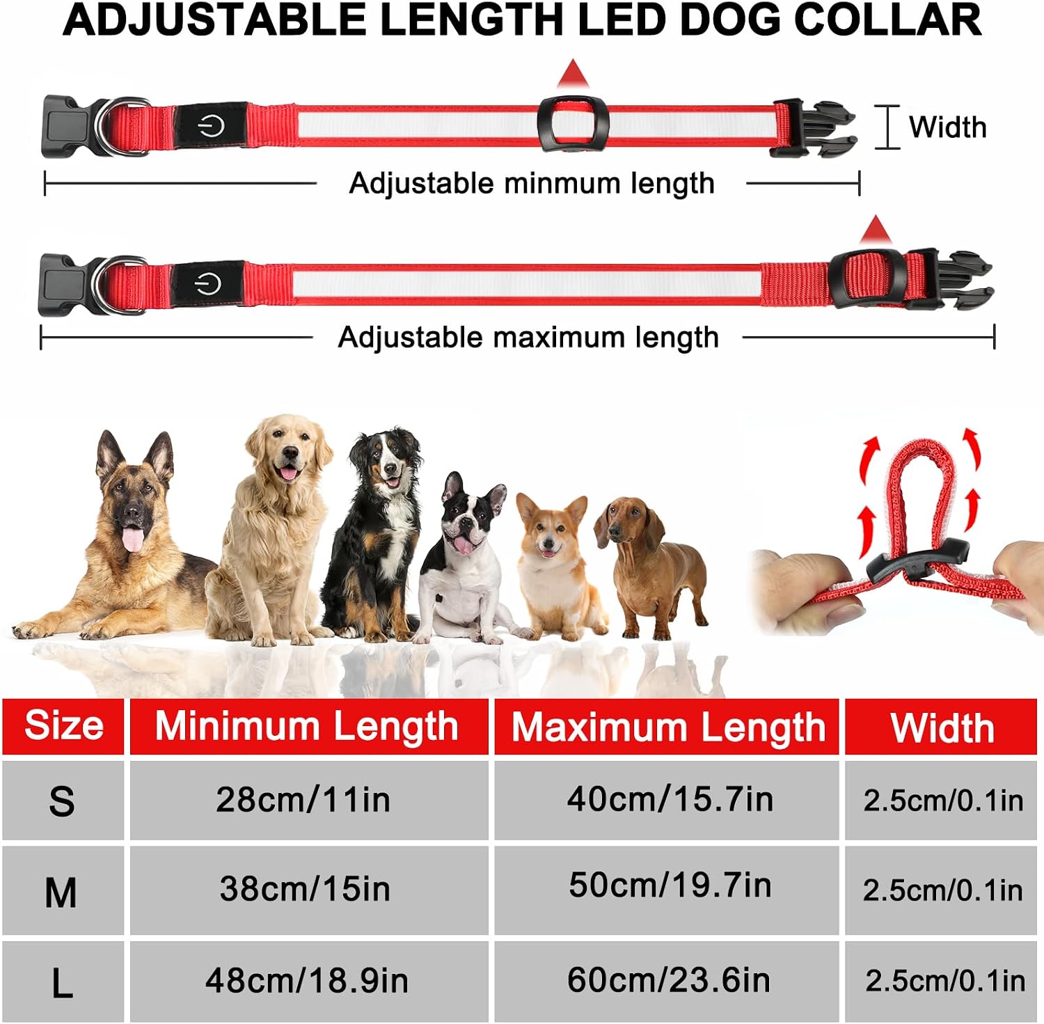 Detalle 2 de Nepfaivy flashing dog collar lights