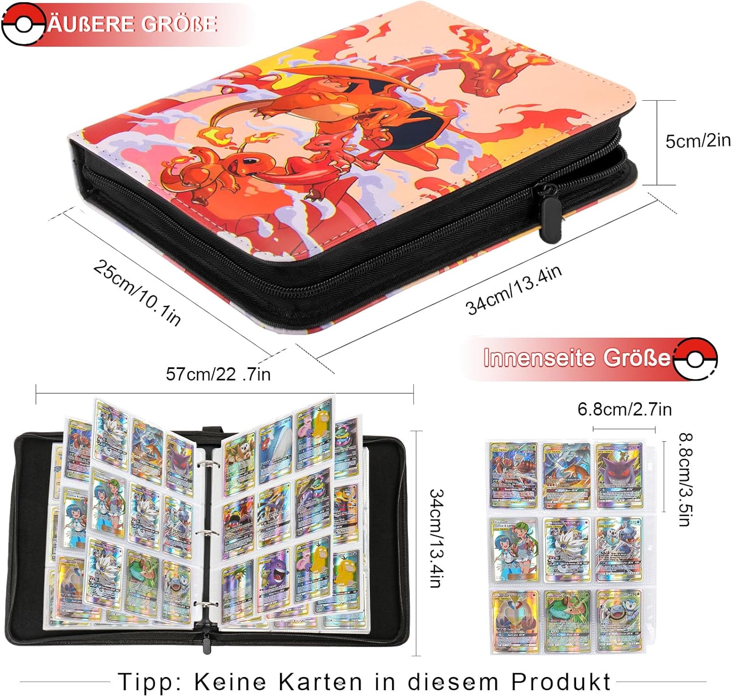 Thumbnail 1 de Card Binder for Kids L900 – 9 Pocket Trading Card Album with Zip, 900-Capacity Sleeves