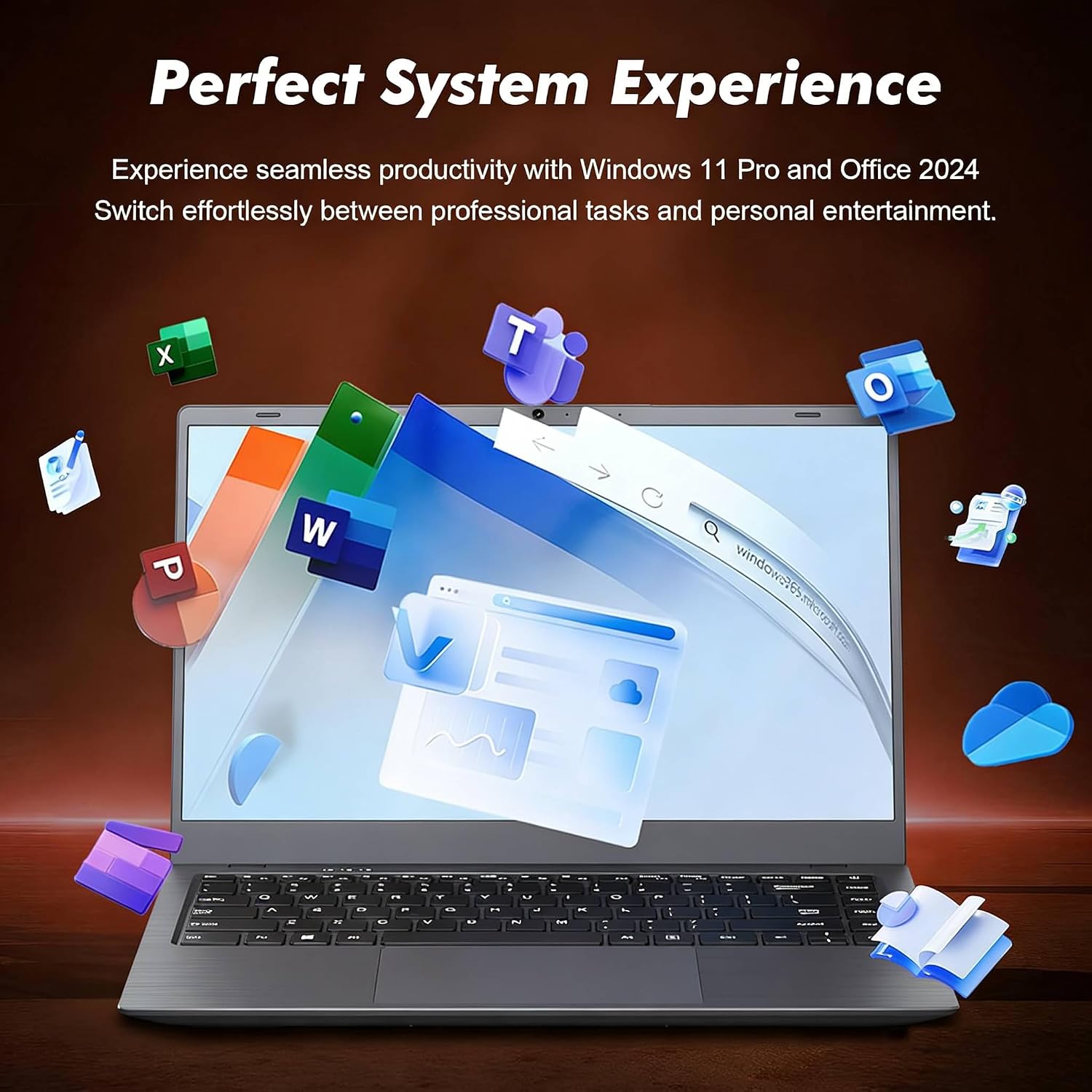Detalle de BLUEING 15.6 Inch FHD Laptop with 16GB RAM and 256GB SSD (Pentium Gold 6500Y) – Windows 11