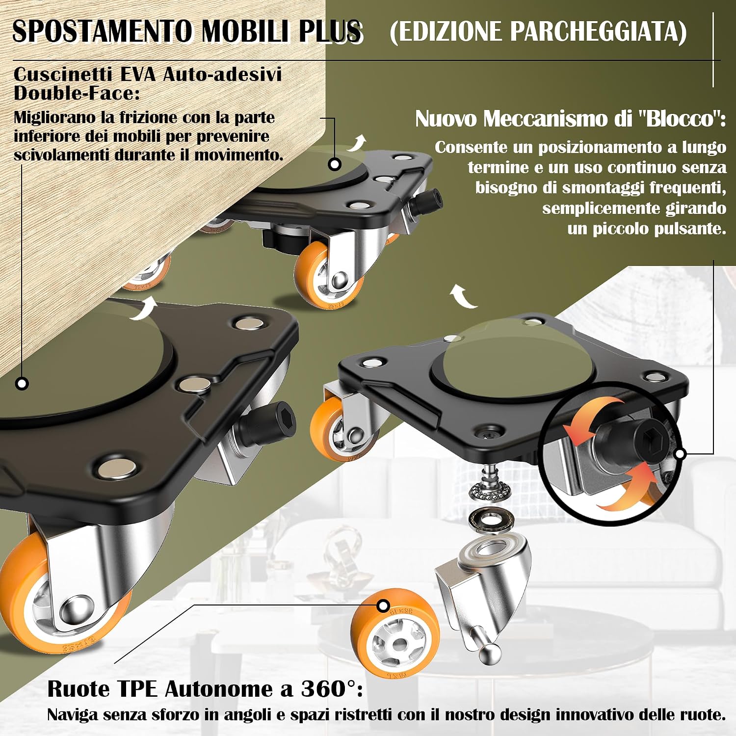 Detalle 2 de ONEON Spostamento Mobili Plus 125 kg