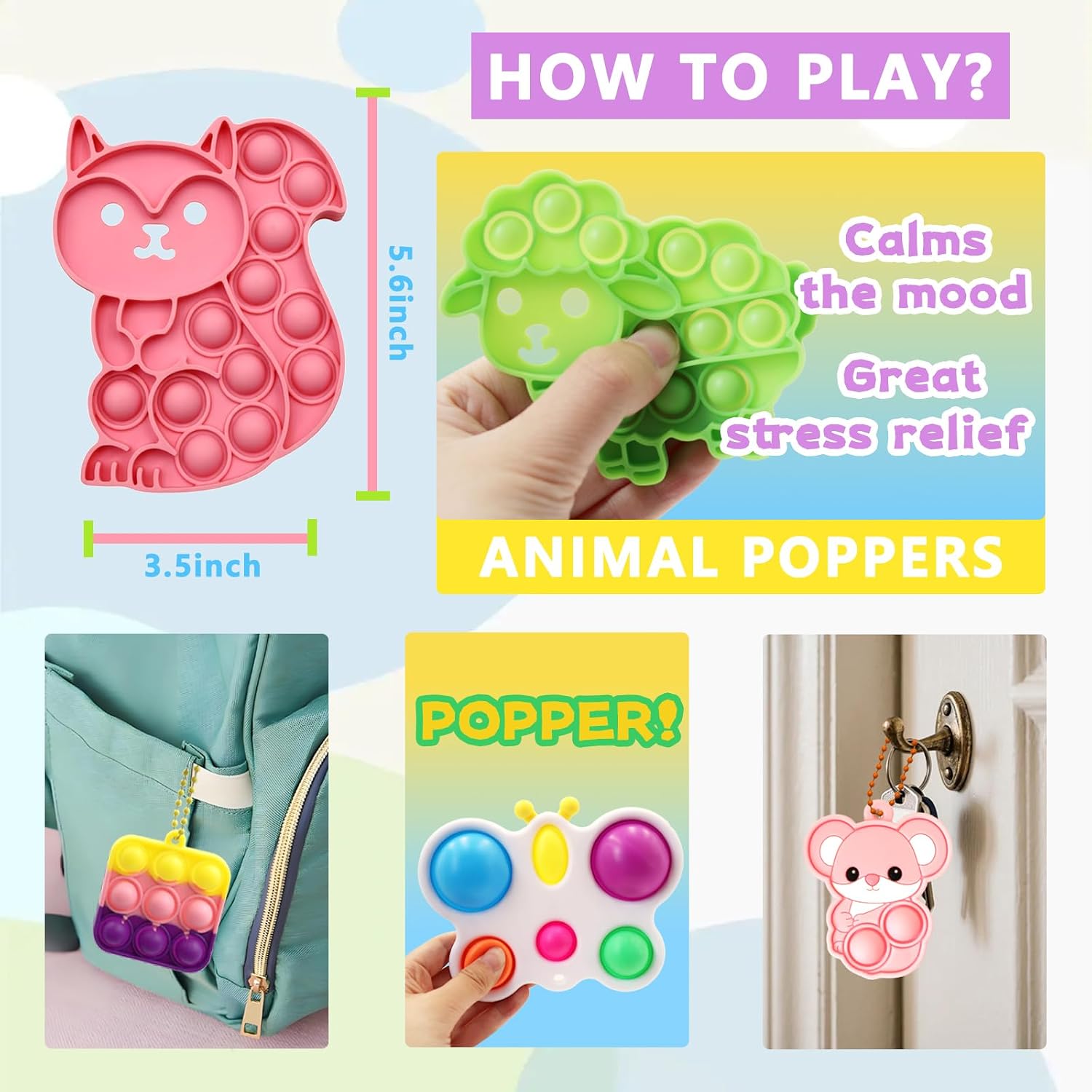 Detalle 2 de Wuridiwa toys 1,000-Piece Kids’ Party Favor Set with Fidget Toys