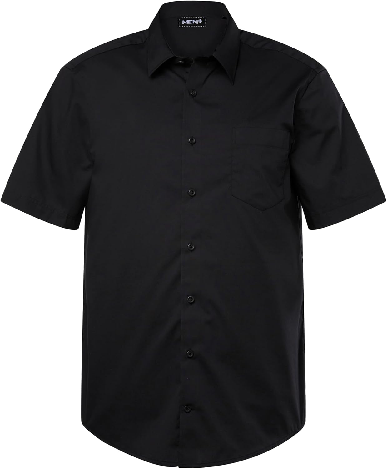 Detalle de Men Plus Herren Businesshemd Halbarm Easycare Comfort Fit Kentkragen – bis 8 XL, bügel- und pflegeleicht