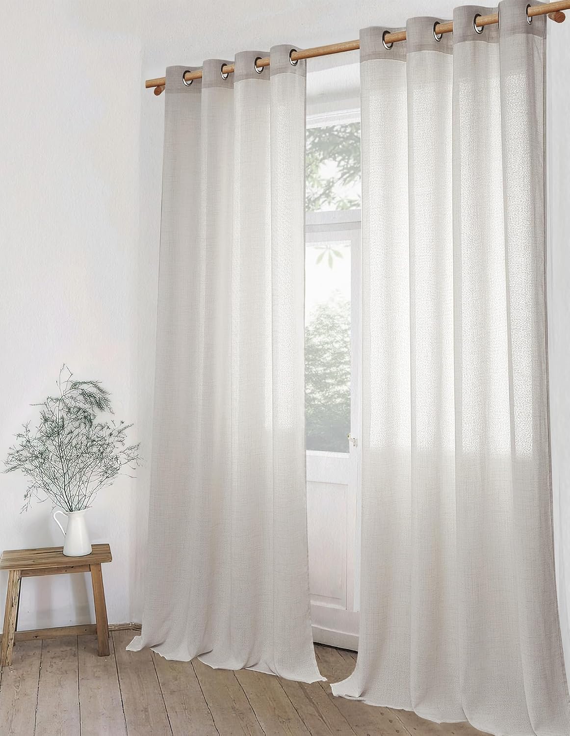 Thumbnail 8 de MRTREES Cortinas de Lino 140x220cm Translucidas para Ventana 🪟