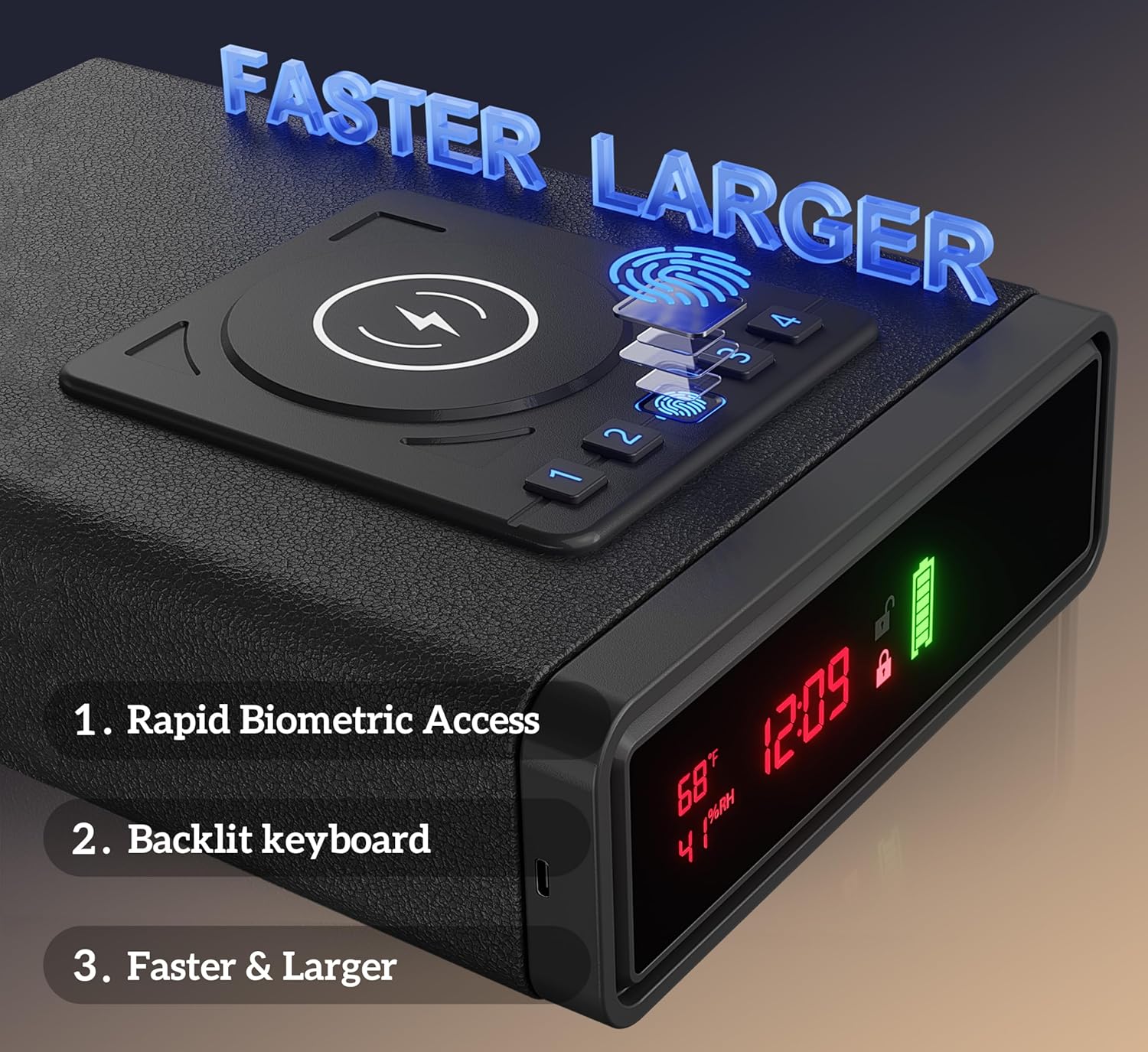 Detalle 2 de ORARAER Biometric Smart Gun Safe