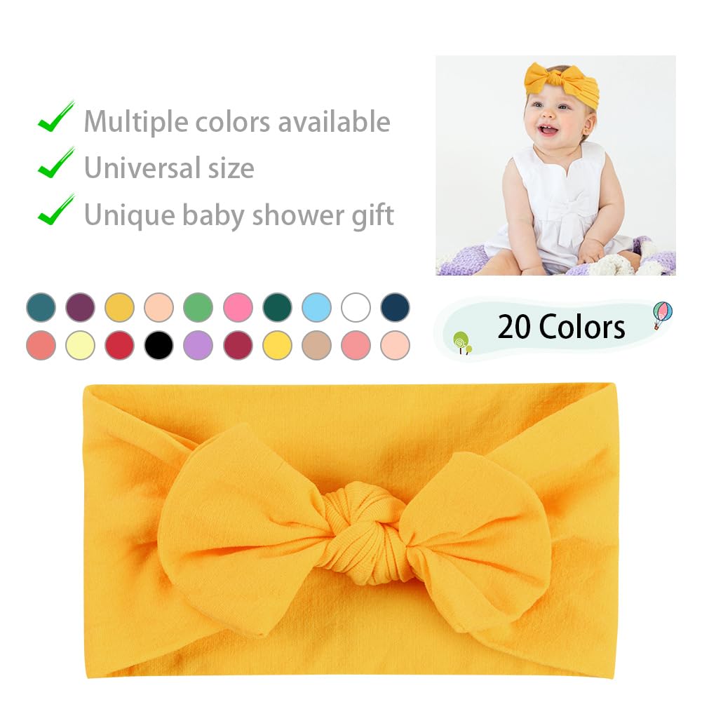 Detalle de Aolso Baby Stirnband-Set (20 Stück) mit Schleifen aus Nylon für Baby Mädchen