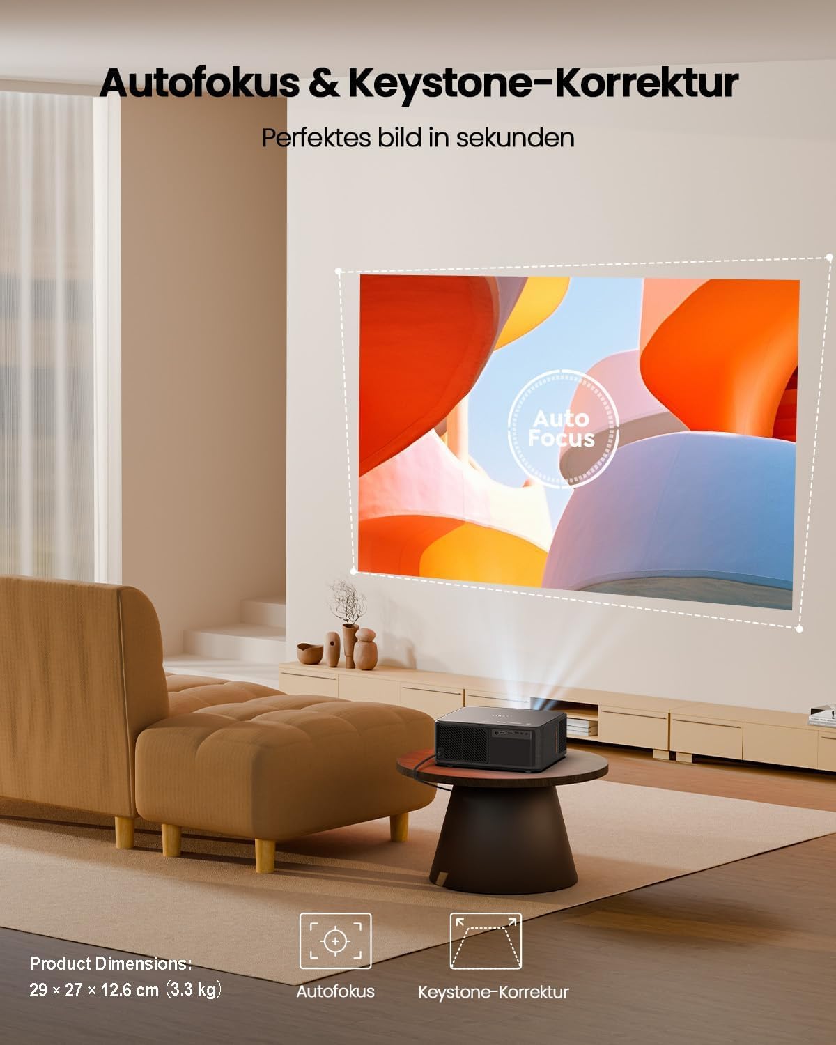 Thumbnail 6 de YABER K2s 1080P Beamer mit Android TV 11