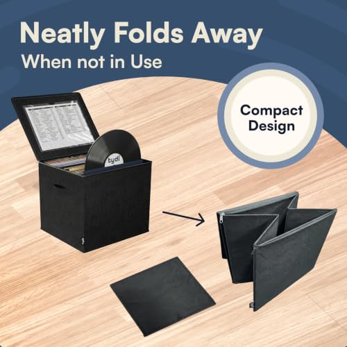 Thumbnail 7 de Tydi Vinyl Record Storage Box with Zip Closure – Holds Up to 90 12 Inch Vinyl Records