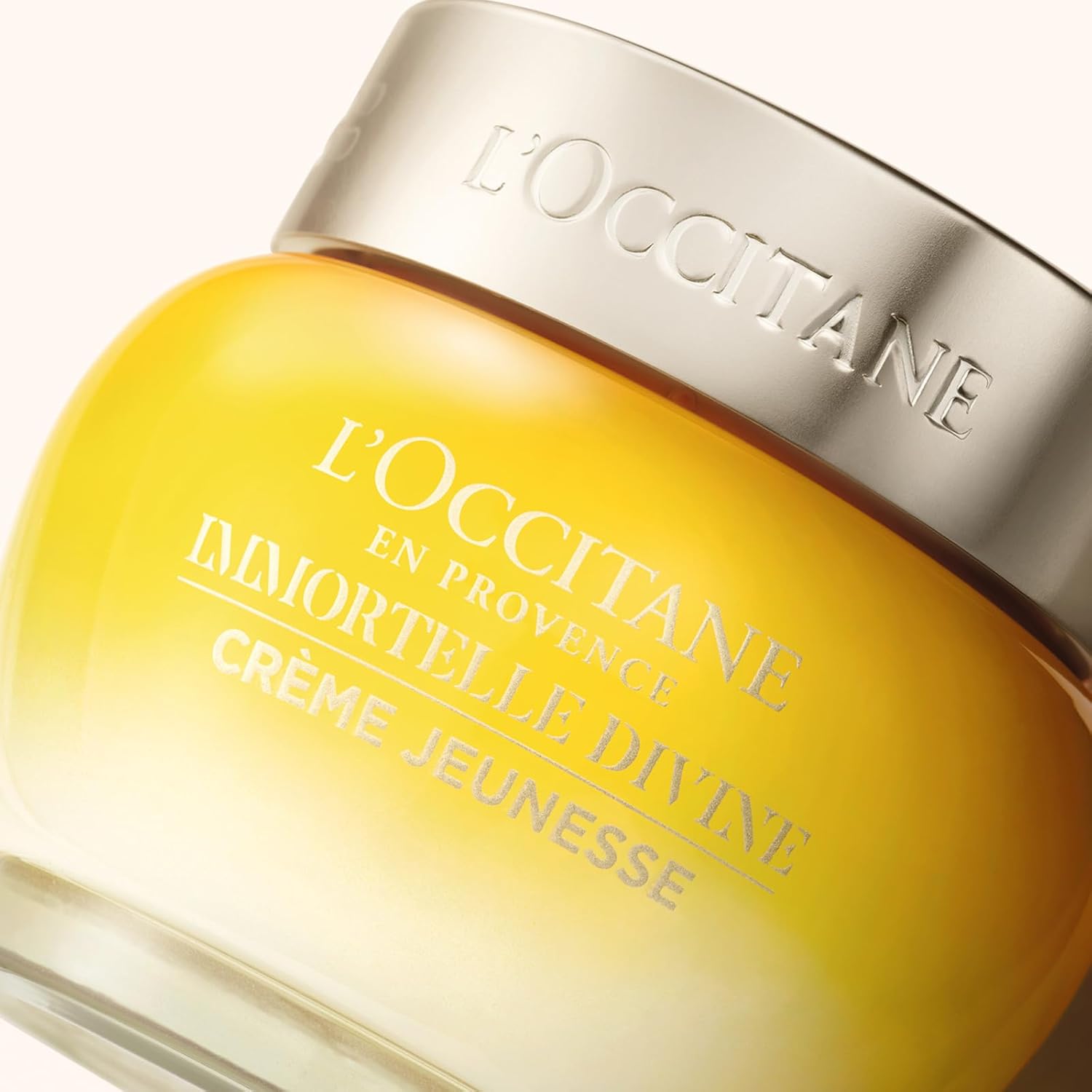 Detalle de L'OCCITANE Crema Viso Immortelle Divine – 50 ml: antietà e idratante, made in Francia