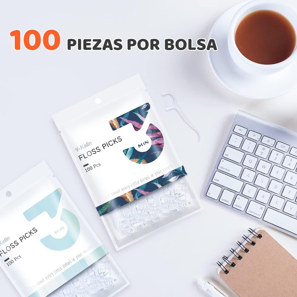 Thumbnail 1 de Y-Kelin Dental Floss 100 palillos con hilo dental