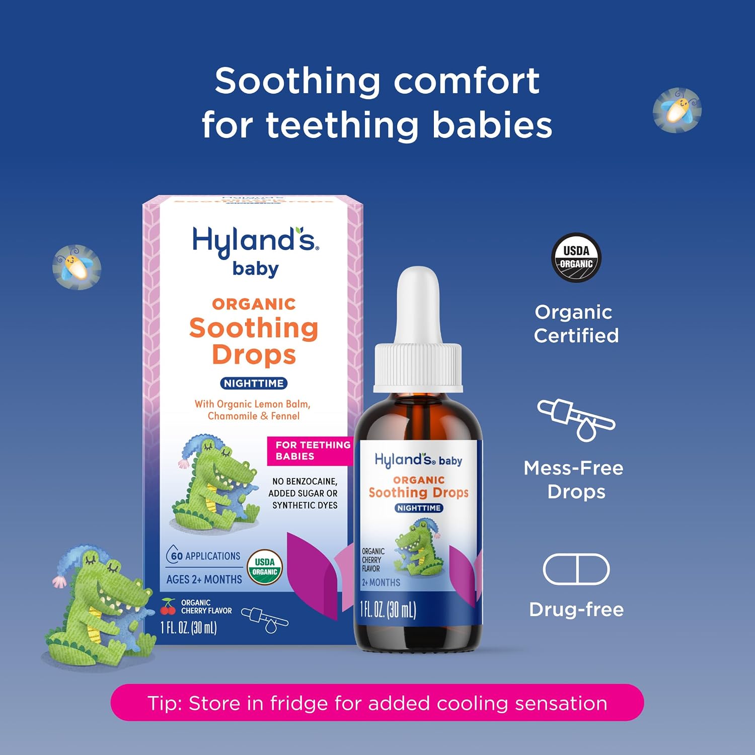 Detalle de Hyland's Baby BONSDL-1Z Oral Soothing Drops, Organic Cherry, 1 fl oz