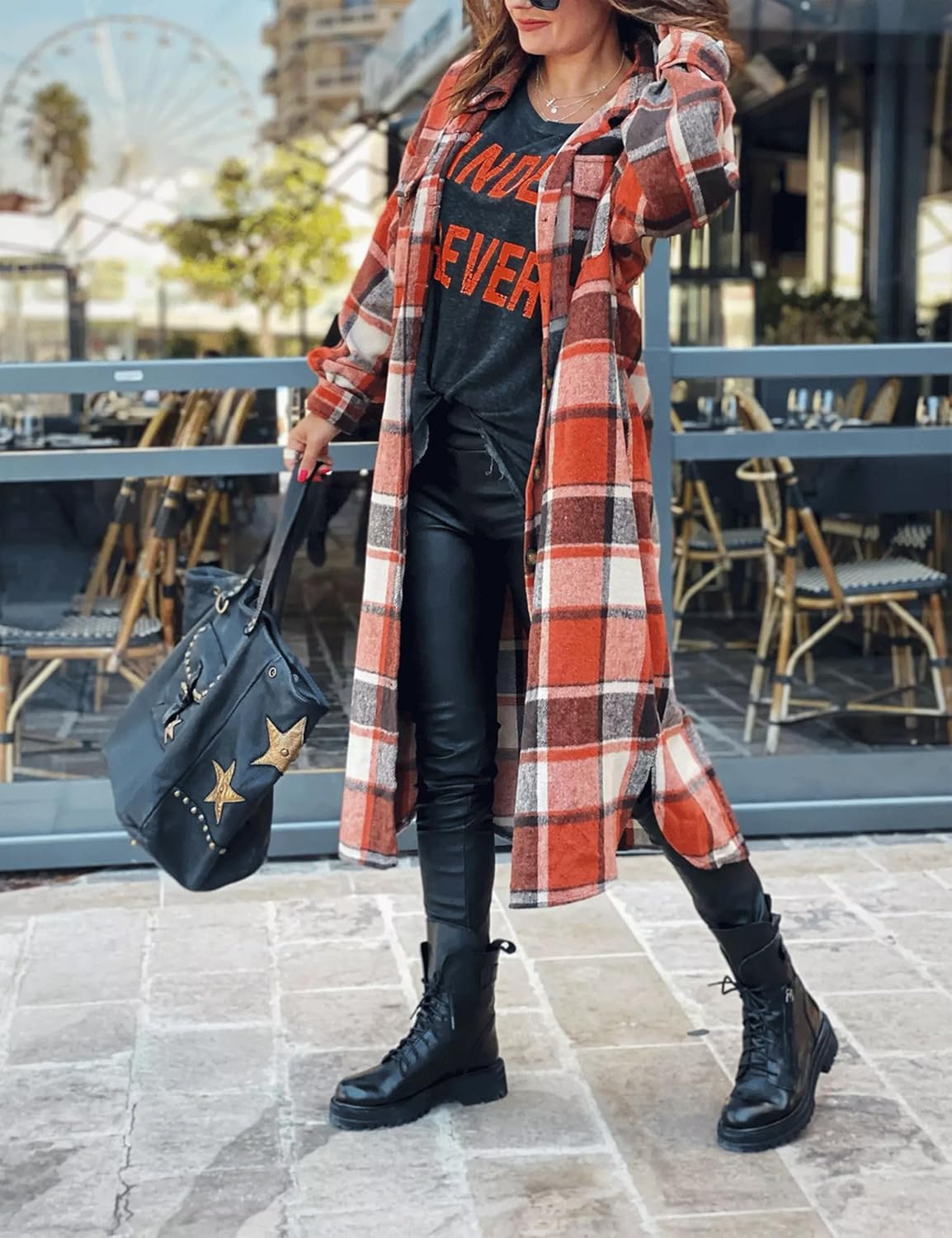 Detalle 2 de SKIKYAN Flannel Shacket Oversized