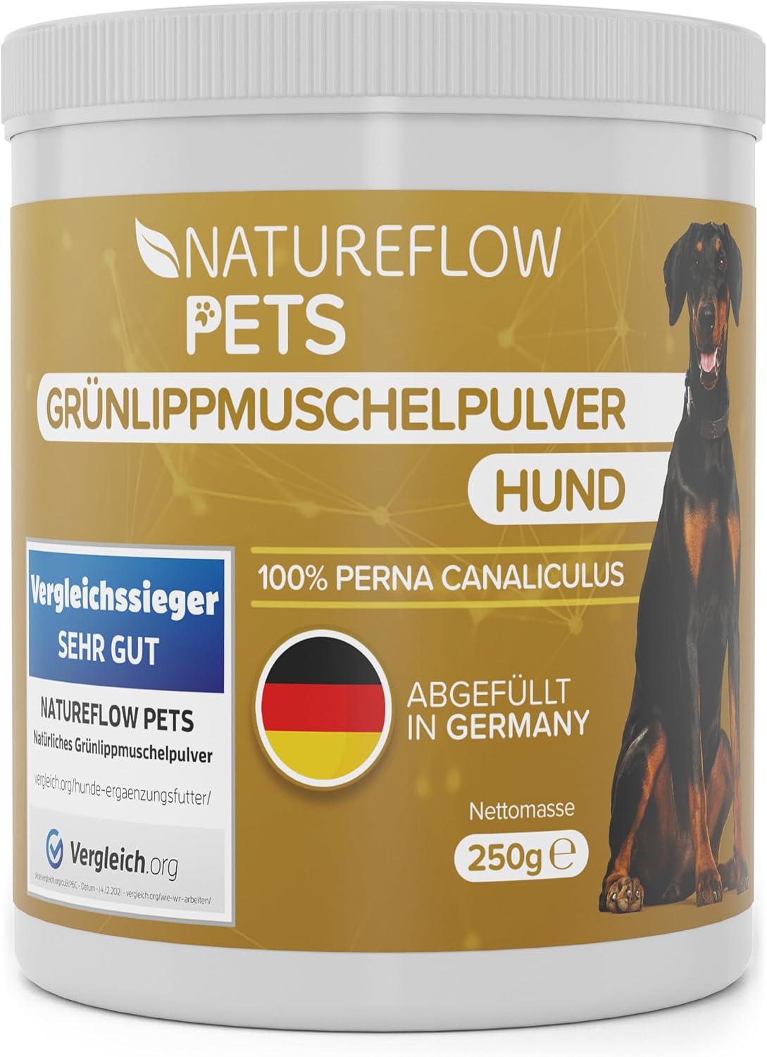 Detalle de Natureflow Grünlippmuschel Hund 250 g Pulver