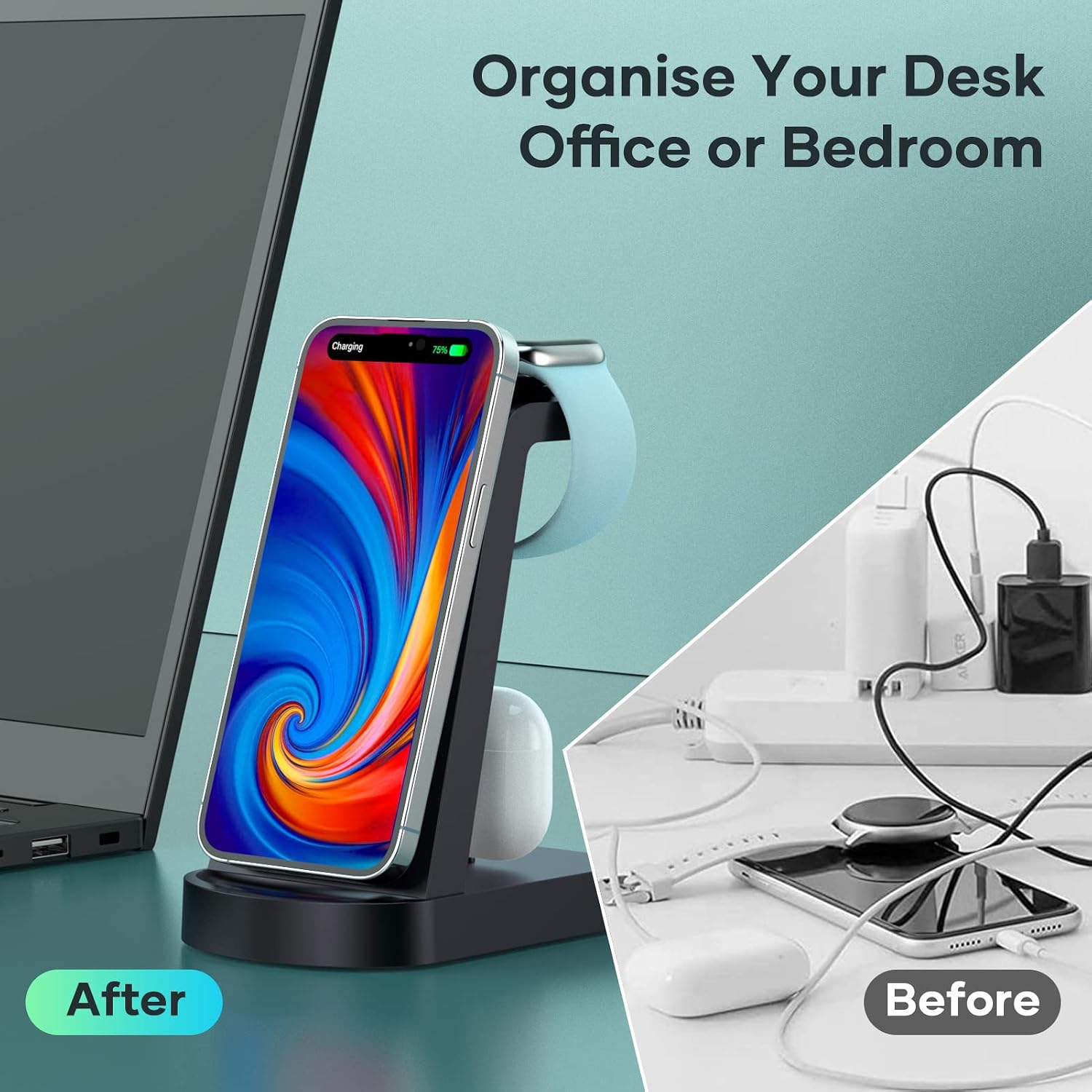Thumbnail 4 de bakibo 3 in 1 Wireless Charging Station