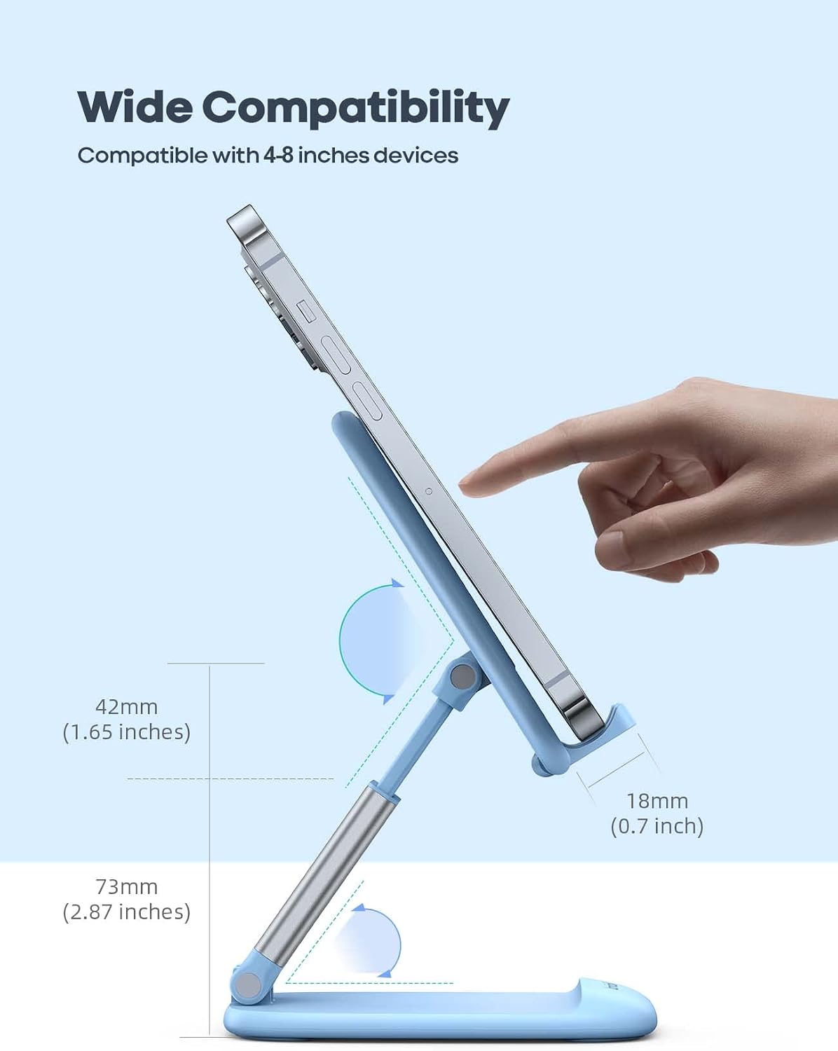 Detalle 1 de Lamicall Cell Phone Stand for 4–8-Inch Devices
