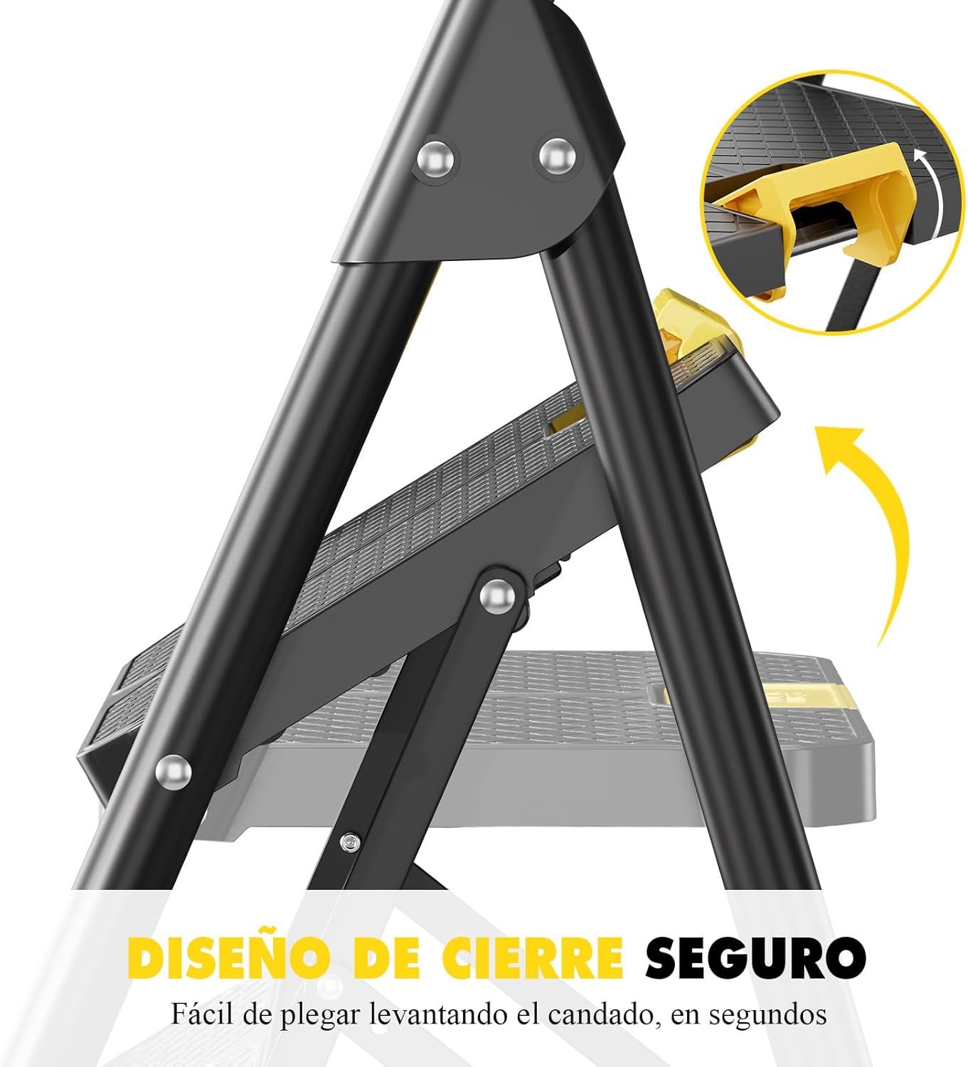 Detalle de KINGRACK Escalera plegable 3 peldaños 360 kg